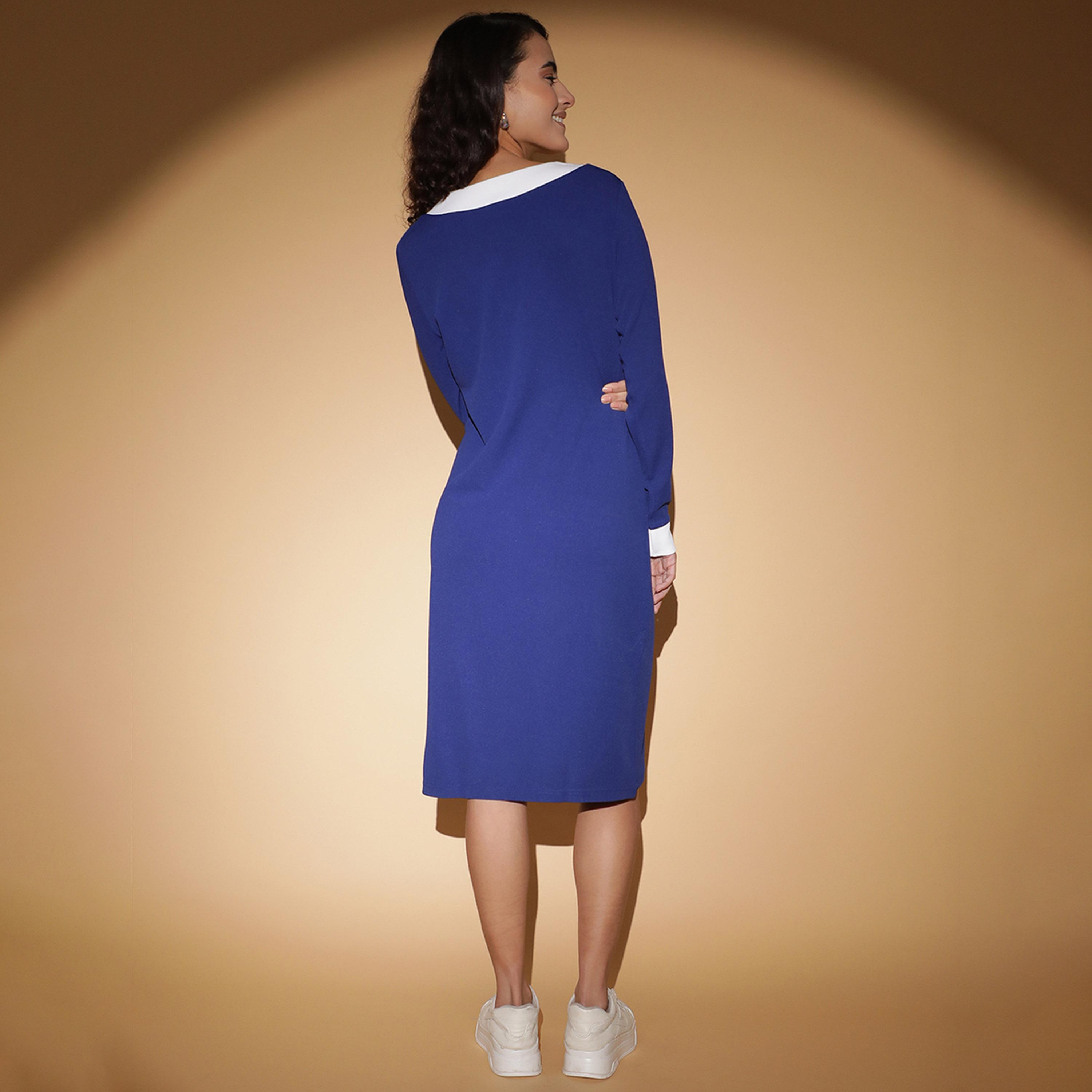Kotty X Styli Womens V-Neck A-Line Dress-women-clothing-dresses-image-6