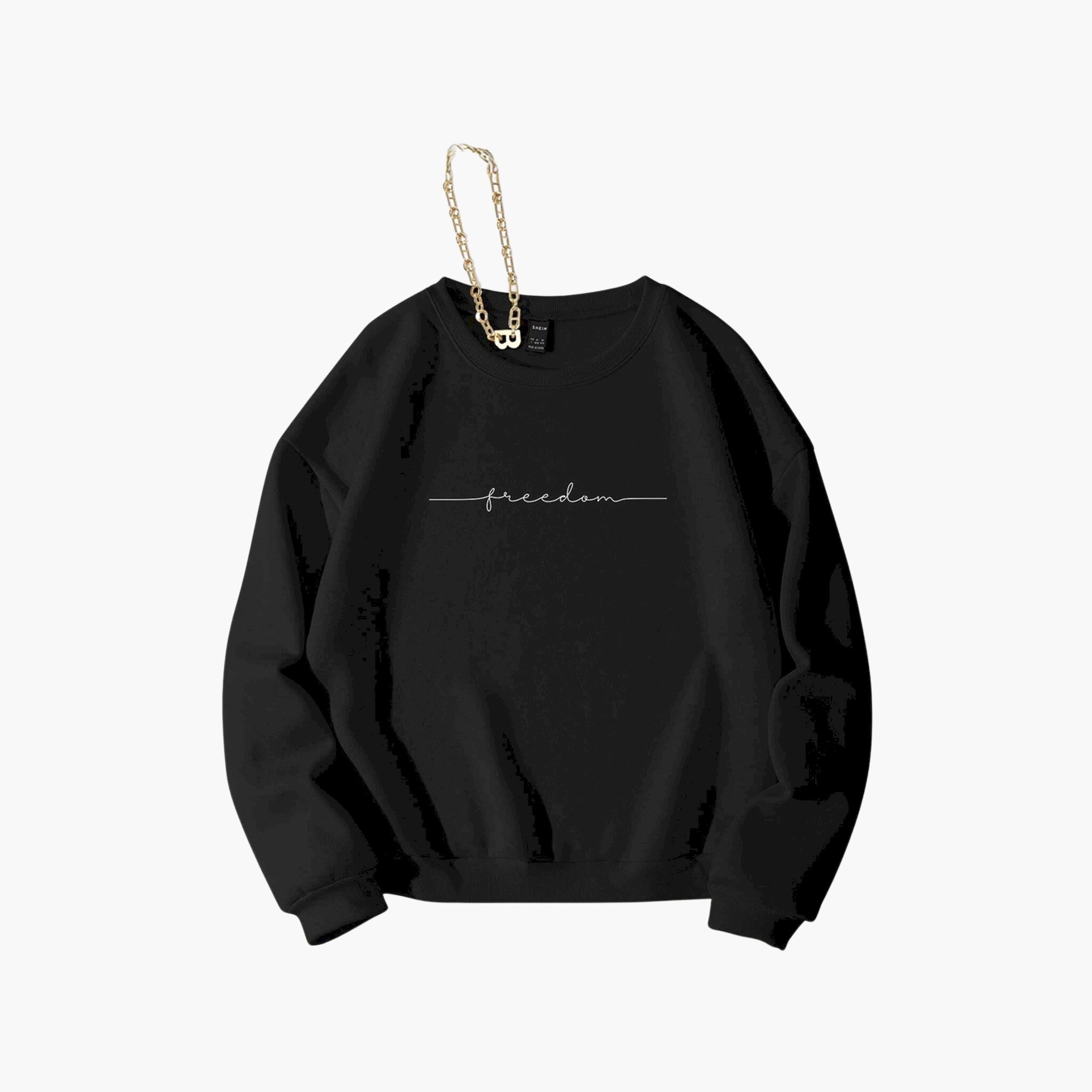 كوتي × ستايلي - سويت شيرت نسائي مطبوع بأكمام كاملة ورقبة دائرية-women-clothing-hoodiesandsweatshirts-sweatshirts-image-1