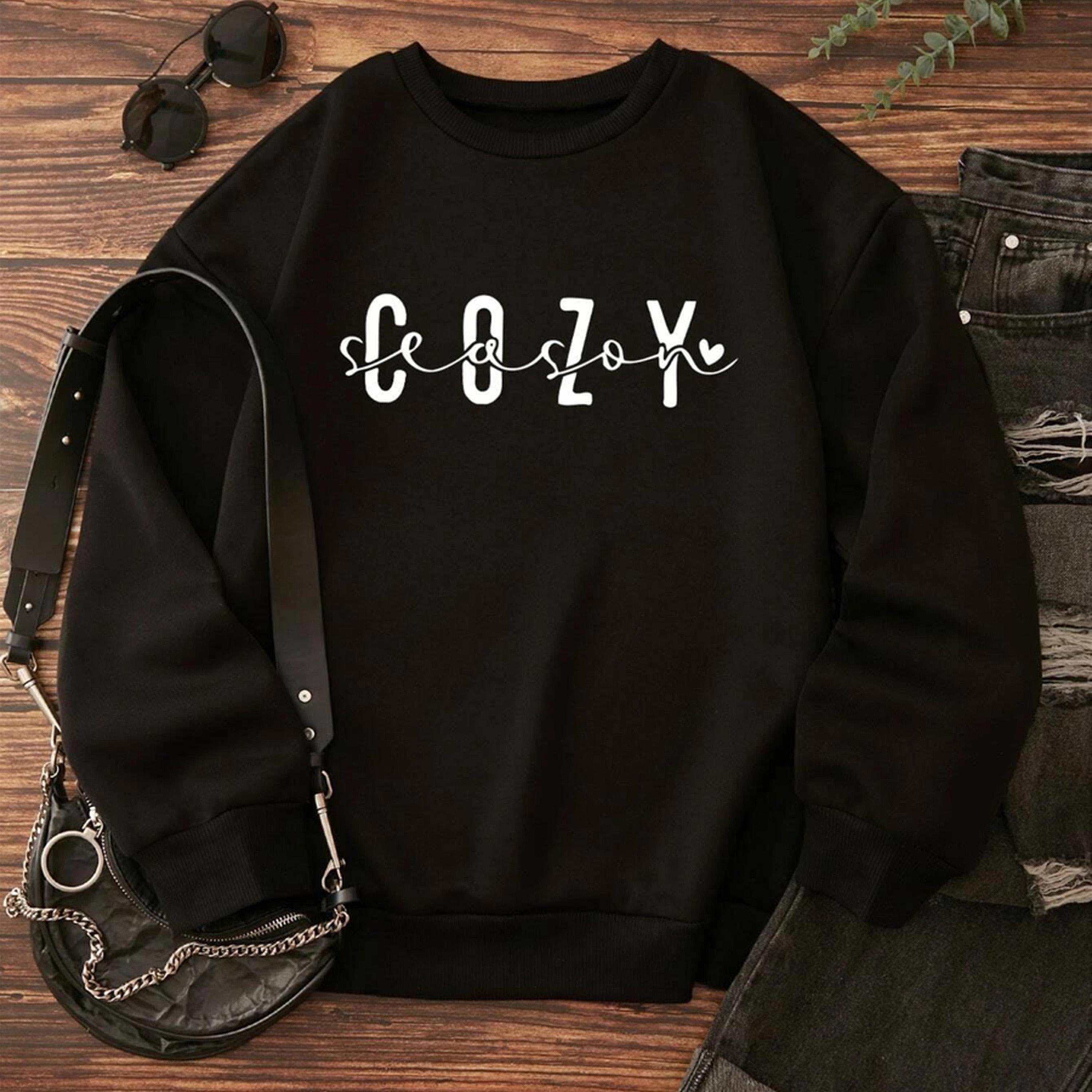 كوتي × ستايلي - سويت شيرت نسائي مطبوع بأكمام كاملة ورقبة دائرية-women-clothing-hoodiesandsweatshirts-sweatshirts-image-1