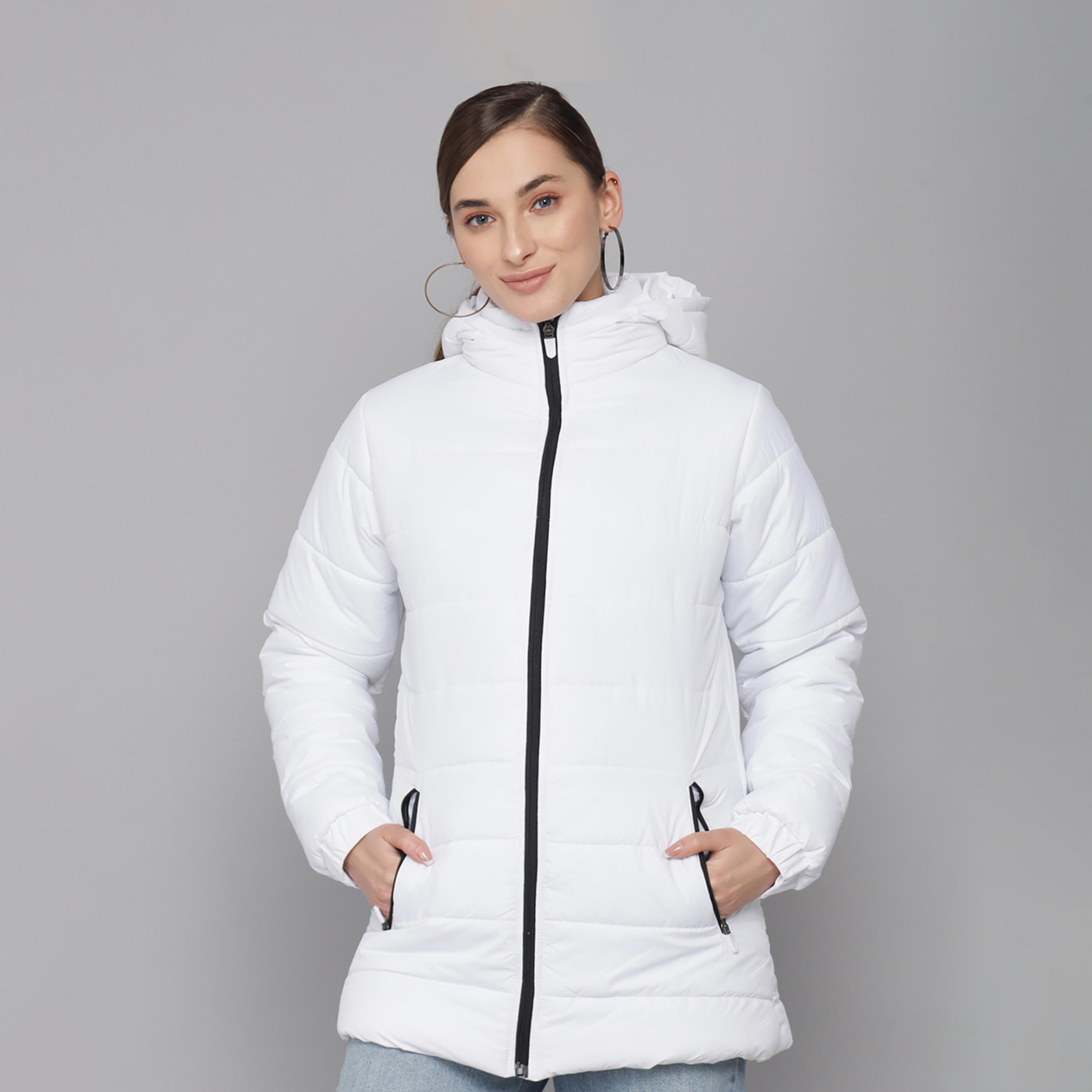 Kotty X Styli Womens Solid Full Sleeve Nylon Hooded Neck Puffer Jacket-women-winterwear-coatsandjackets-jackets-image-1