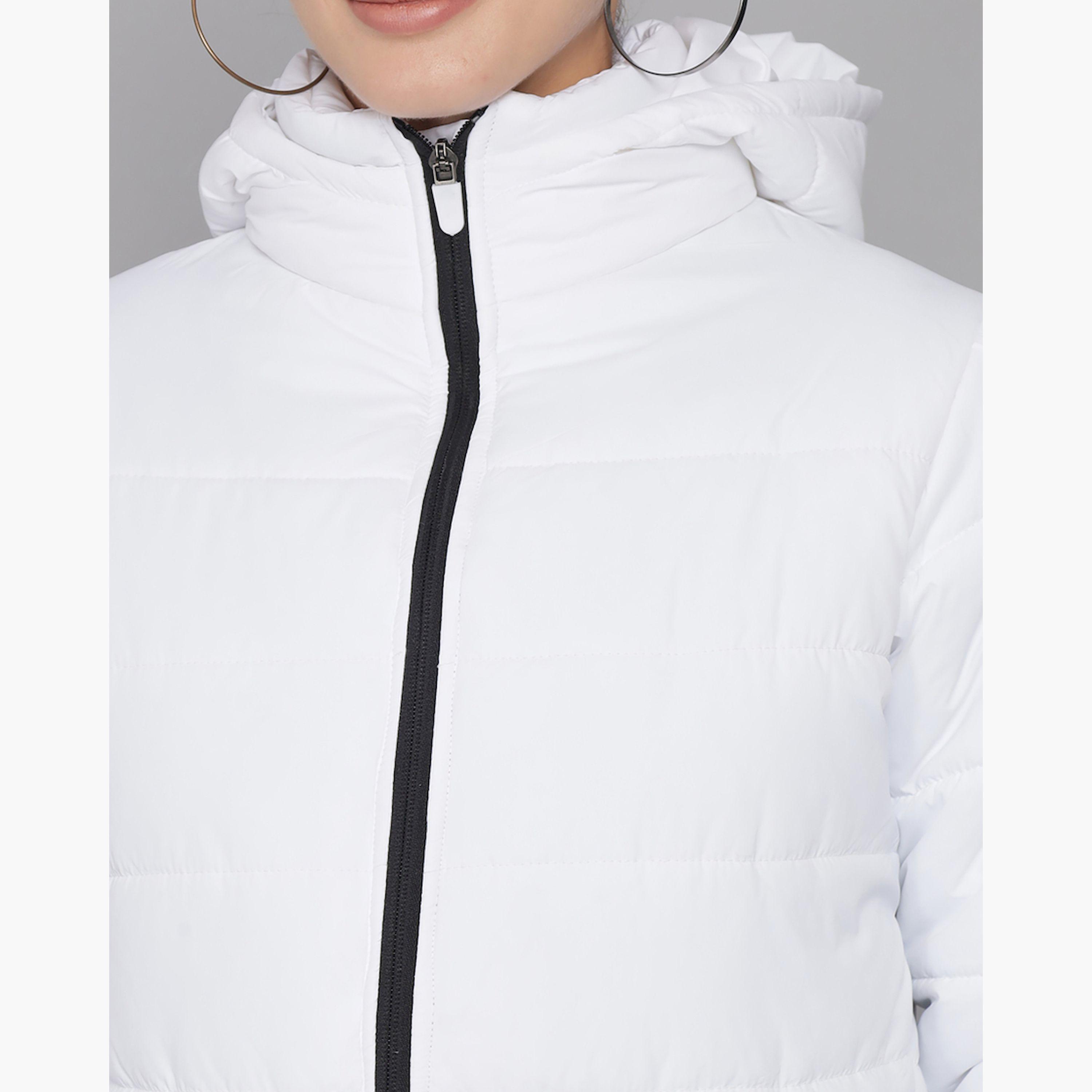 كوتي × ستايلي - جاكيت نسائي منفوخ من النايلون بقبعة وأكمام طويلة-women-winterwear-coatsandjackets-jackets-image-3