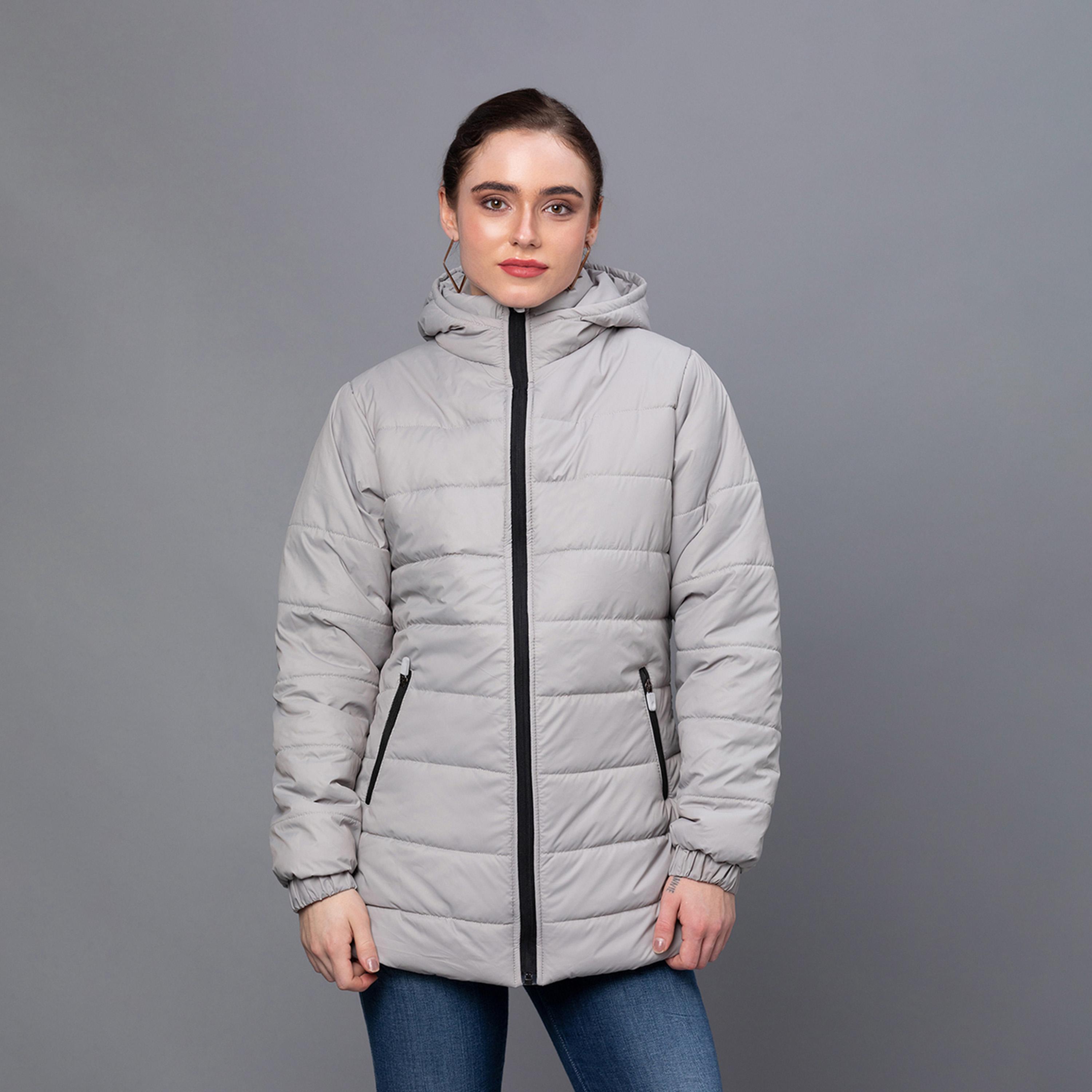 كوتي × ستايلي - جاكيت نسائي منفوخ من النايلون بقبعة وأكمام طويلة-women-winterwear-coatsandjackets-jackets-image-1