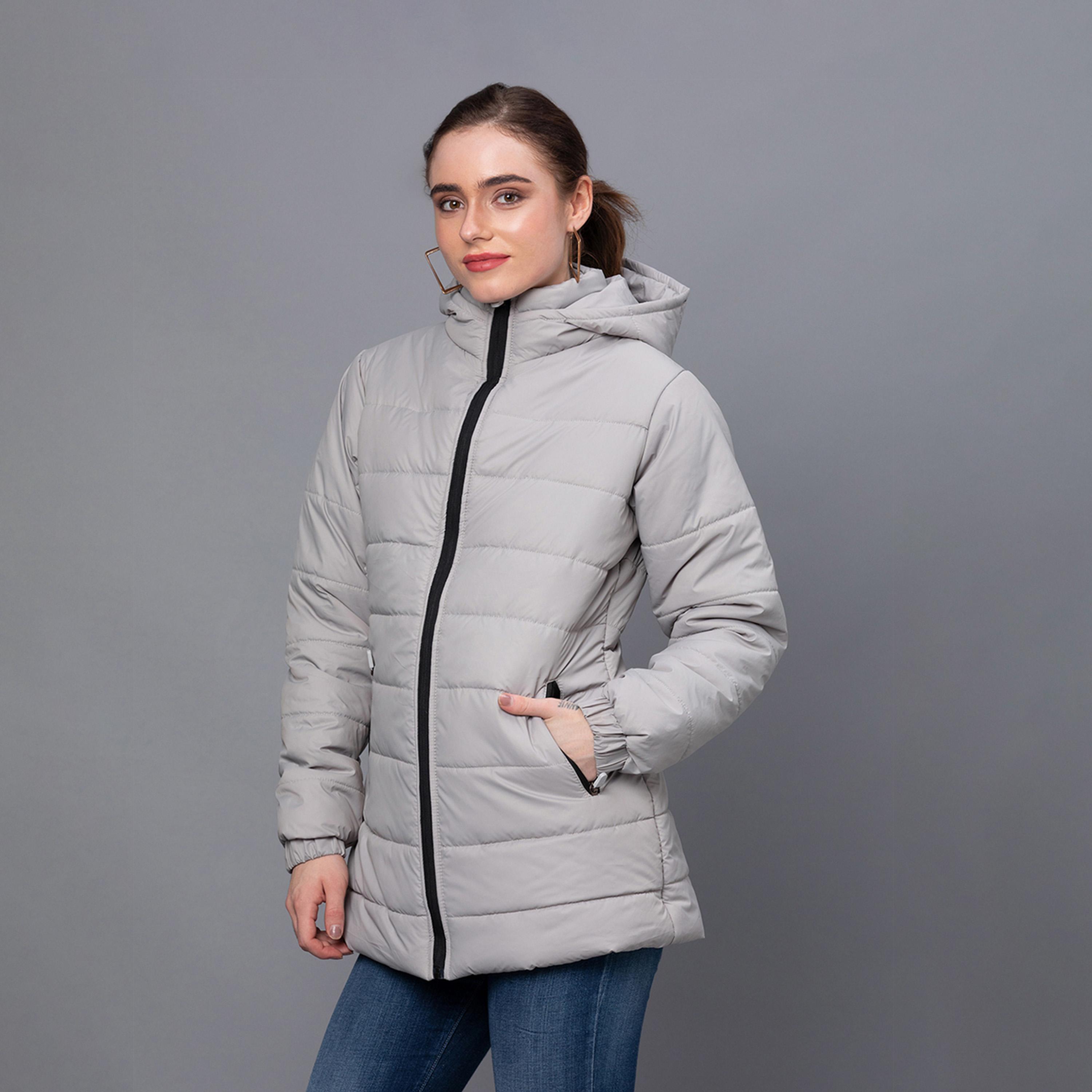 Kotty X Styli Womens Solid Full Sleeve Nylon Hooded Neck Puffer Jacket-women-winterwear-coatsandjackets-jackets-image-2