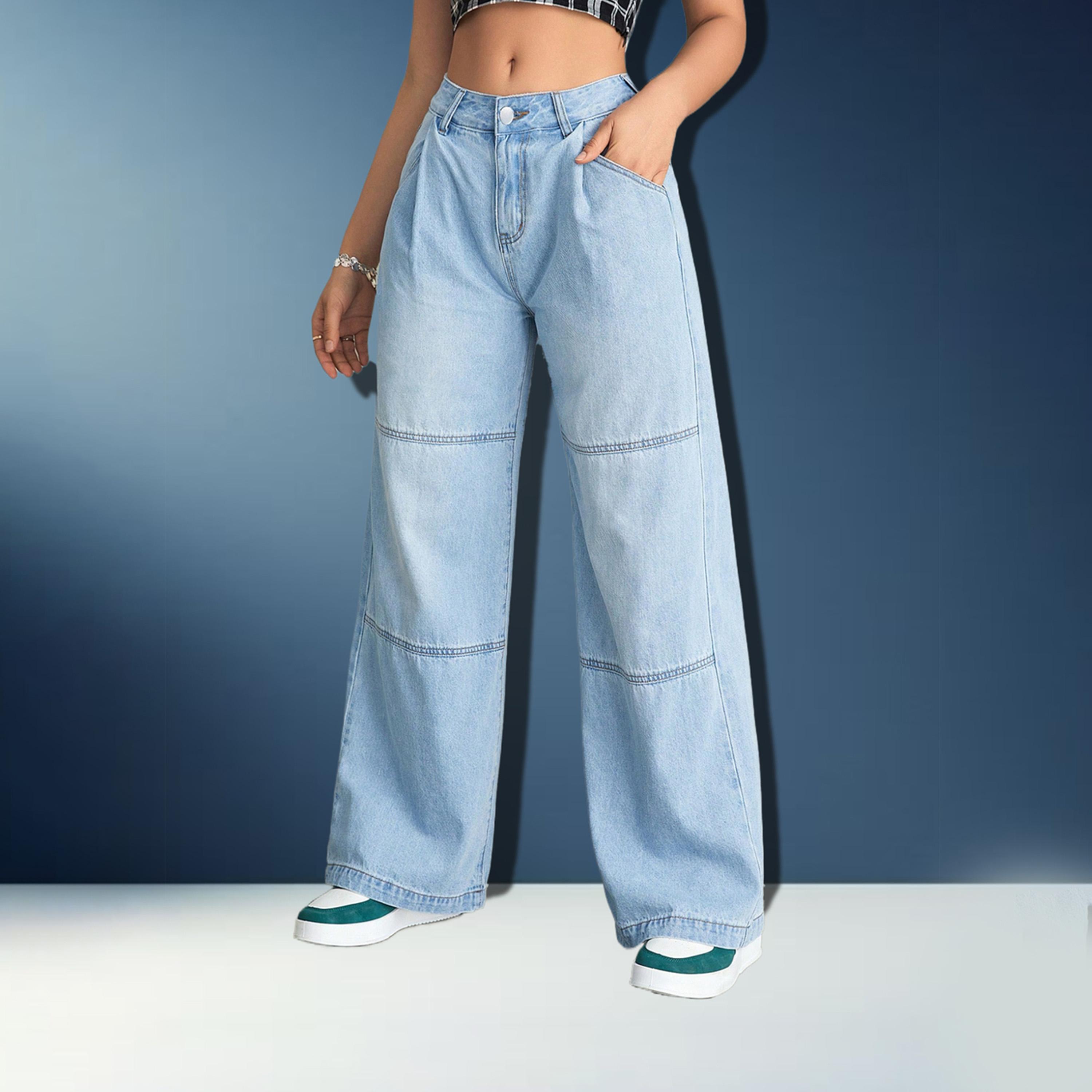Kotty X Styli Womens Straight Fit Clean Look Stretchable Jeans-women-clothing-bottoms-jeans-image-5