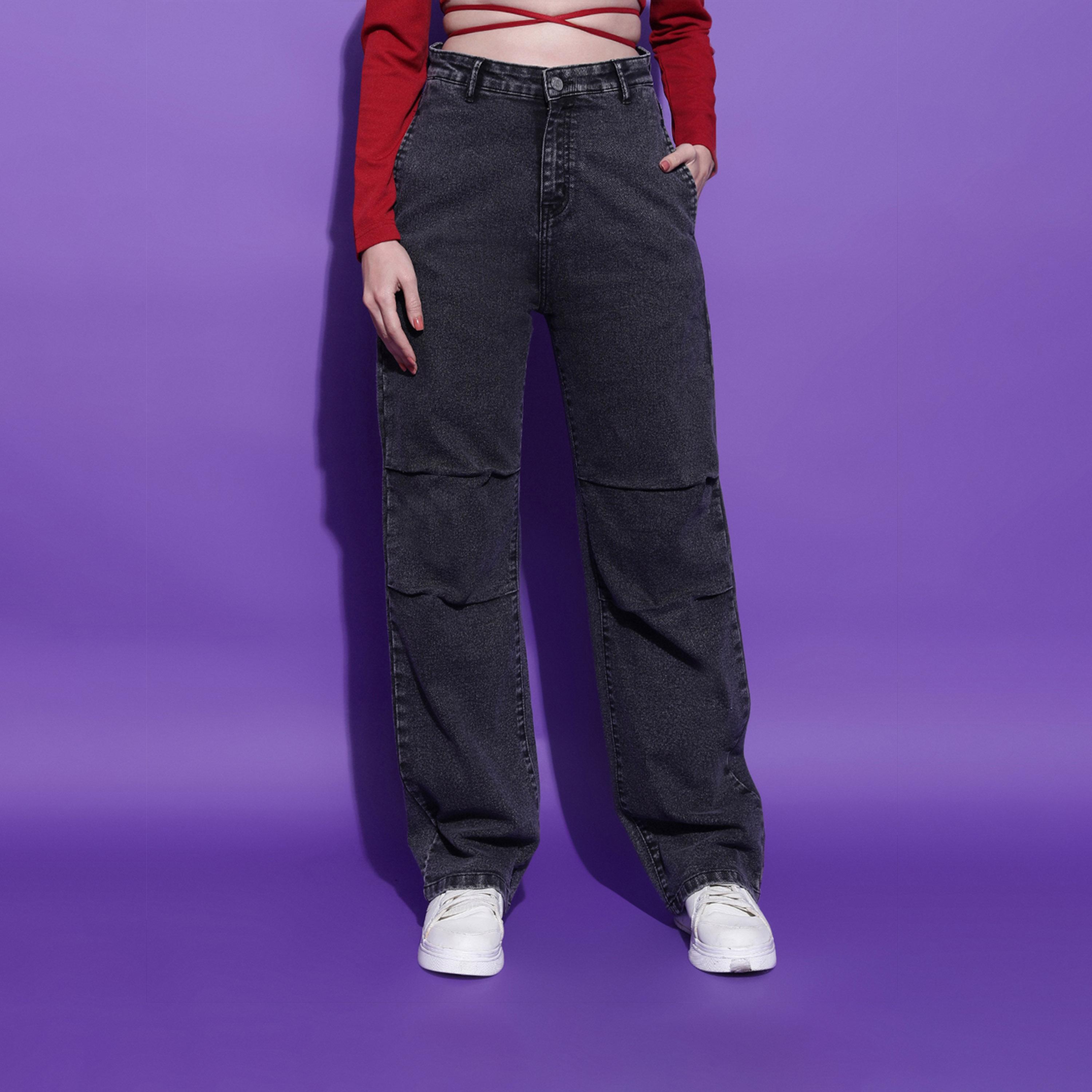 Kotty X Styli Womens Straight Fit High-Rise Stretchable Jeans-women-clothing-bottoms-jeans-image-1