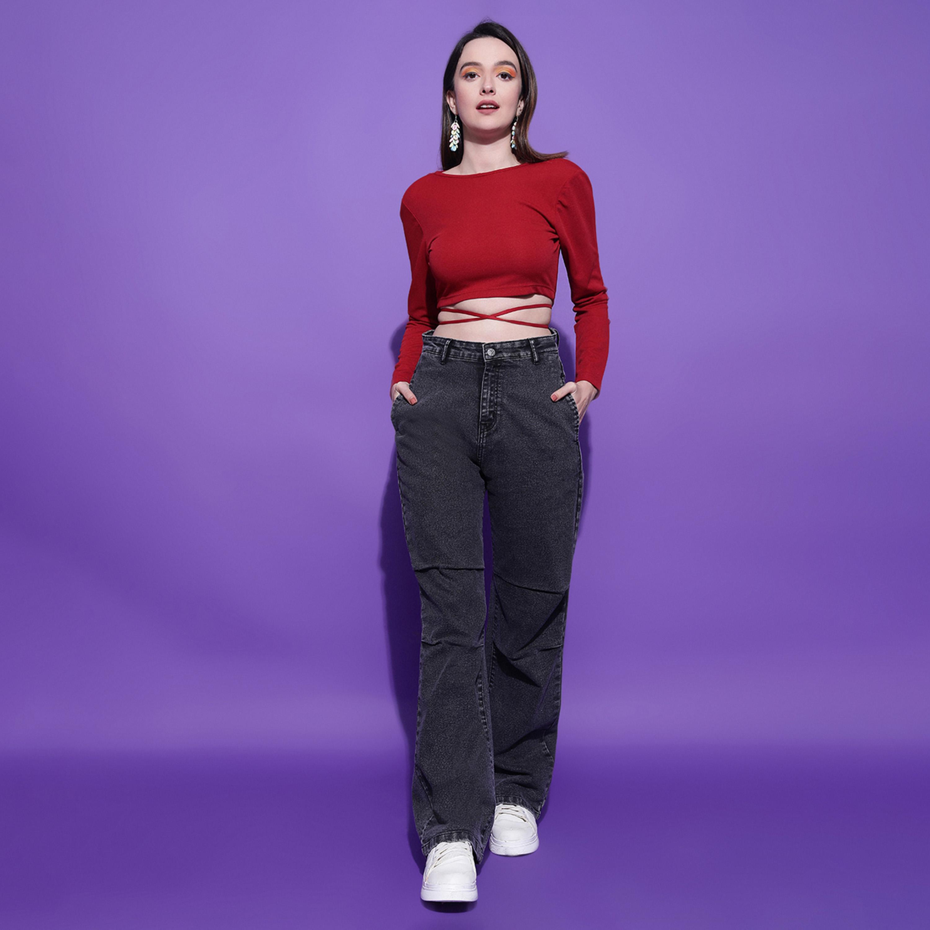 Kotty X Styli Womens Straight Fit High-Rise Stretchable Jeans-women-clothing-bottoms-jeans-image-3