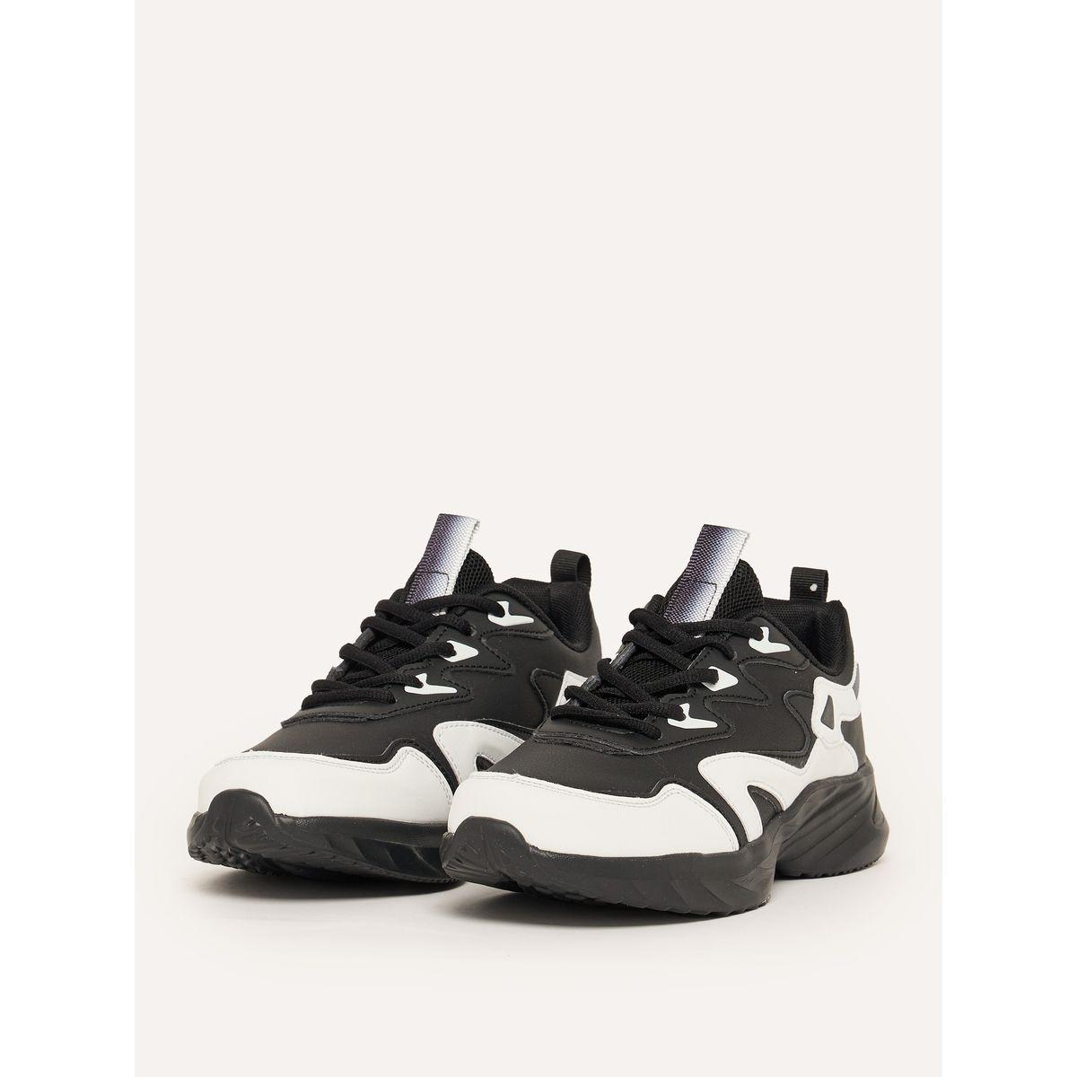 Take Two Contrast Panel Lace Up Chunky Sneakers-women-shoes-sneakers-image-3