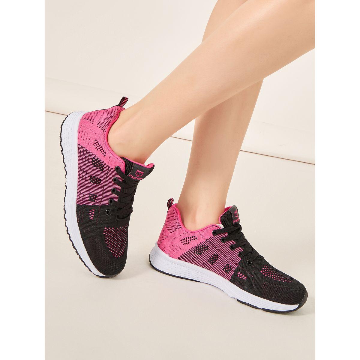 Take Two Mesh Upper Lace Up Sport Sneakers-women-shoes-sneakers-image-1