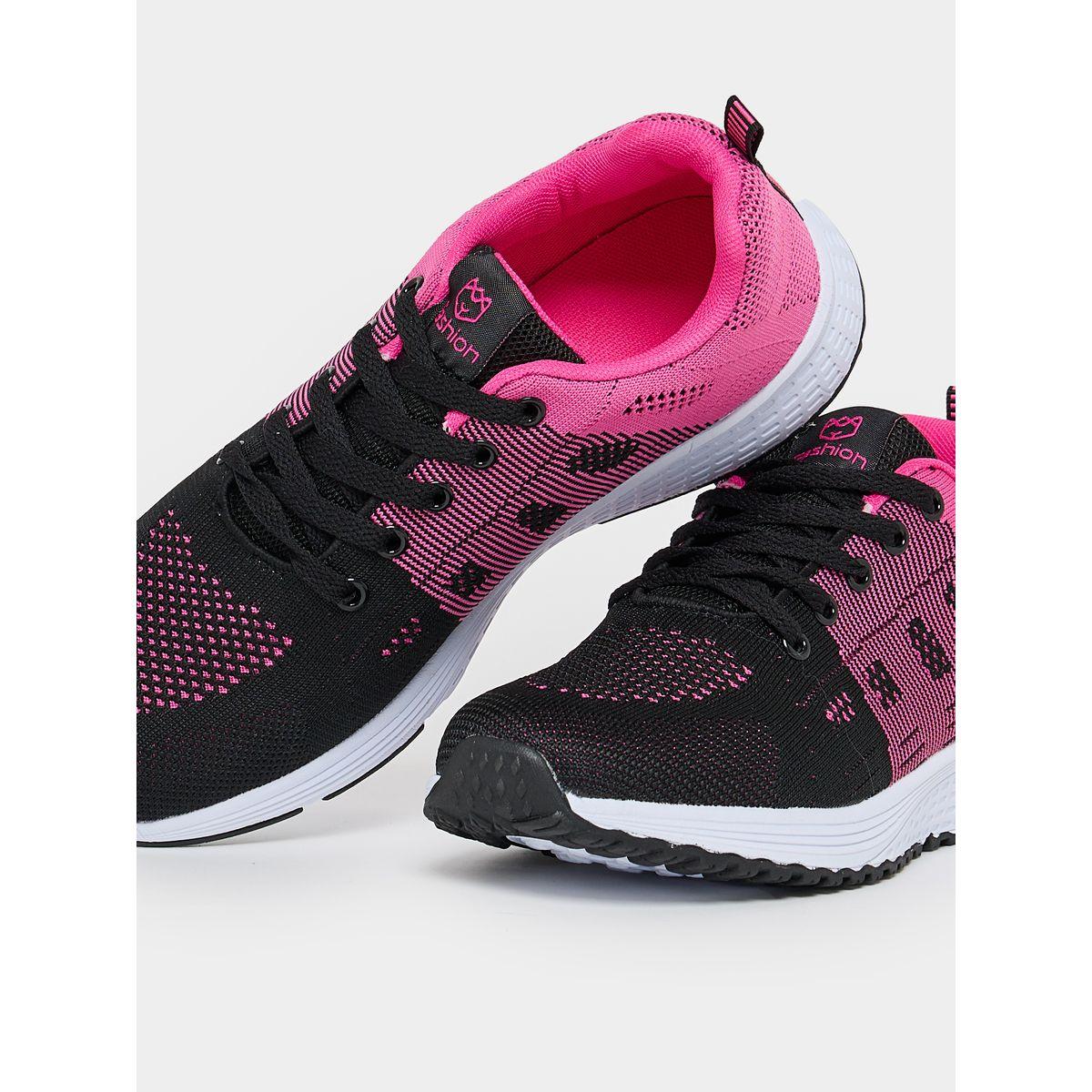 حذاء سنيكرز بتفاصيل شبكية ورباط غلق-women-shoes-sneakers-image-4