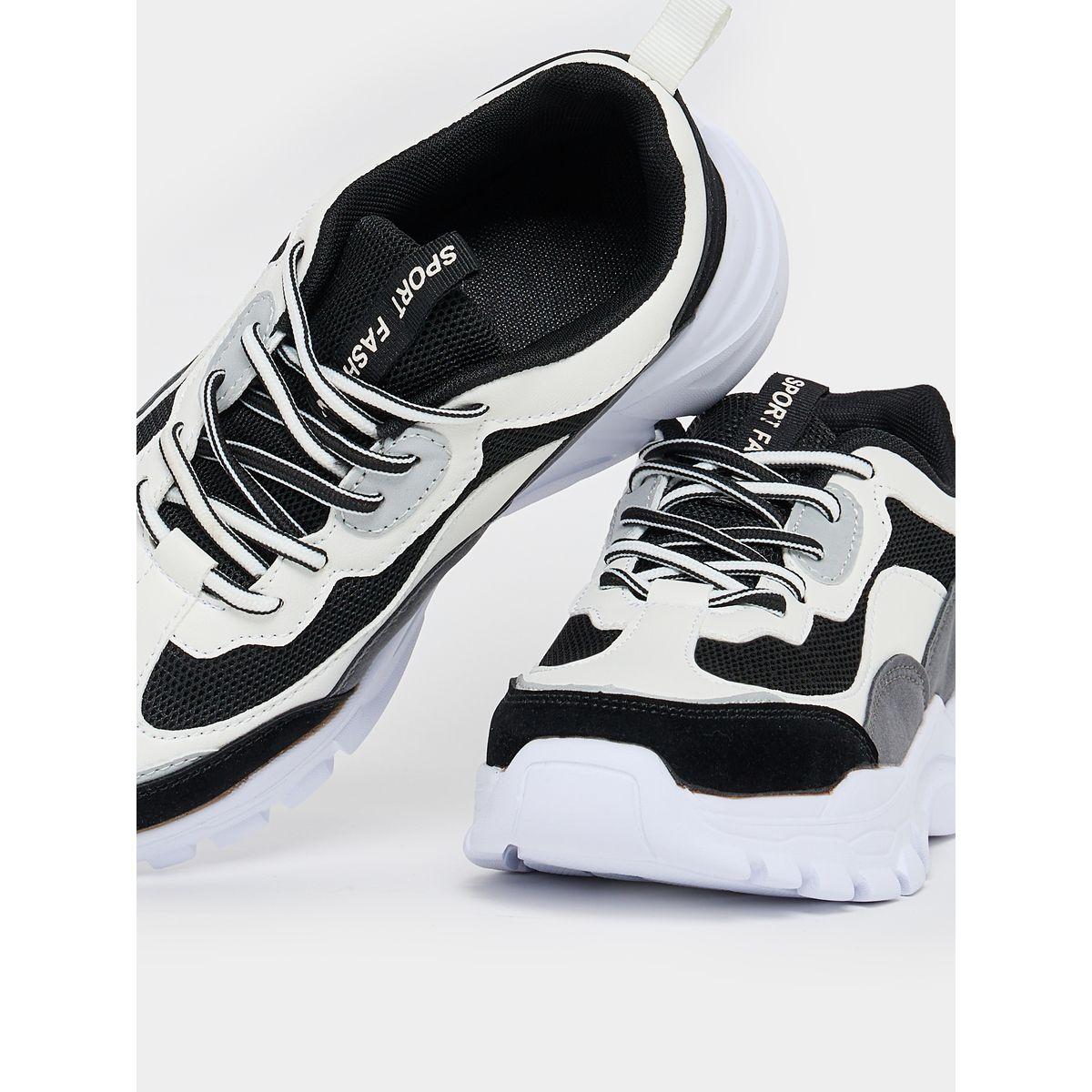 Take Two Color Block Lace Up Chunky Sneakers-women-shoes-sneakers-image-4
