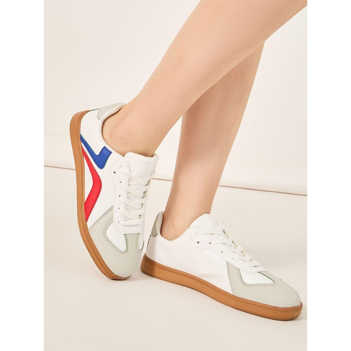 Take Two Panelled Gum Sole Lace Up Sneakers-women-shoes-sneakers-image-1