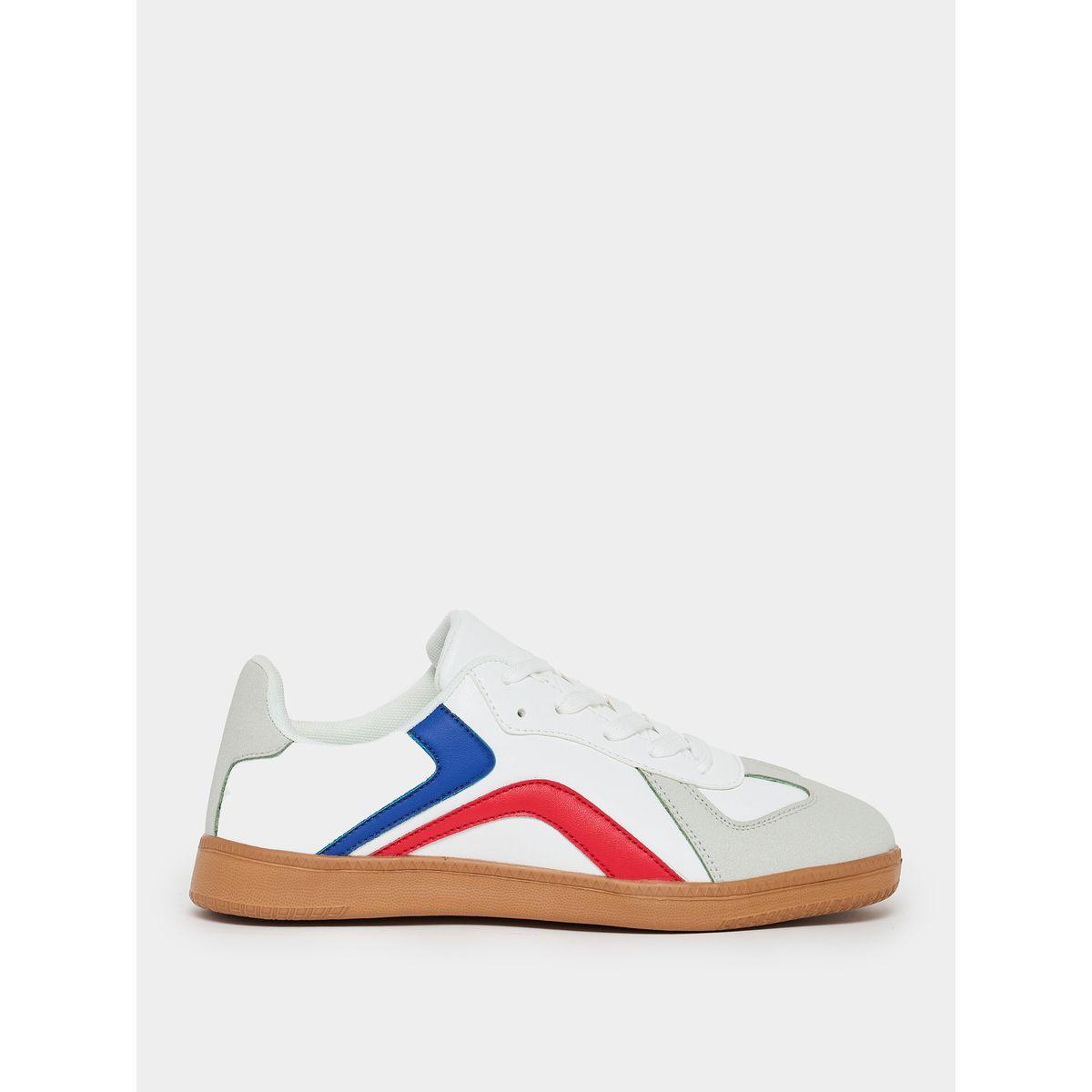 Take Two Panelled Gum Sole Lace Up Sneakers-women-shoes-sneakers-image-2