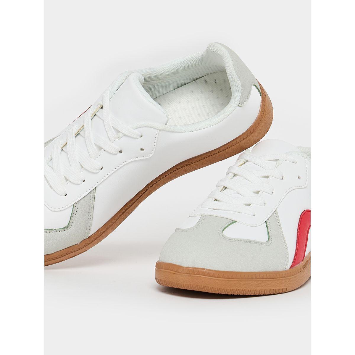 Take Two Panelled Gum Sole Lace Up Sneakers-women-shoes-sneakers-image-4