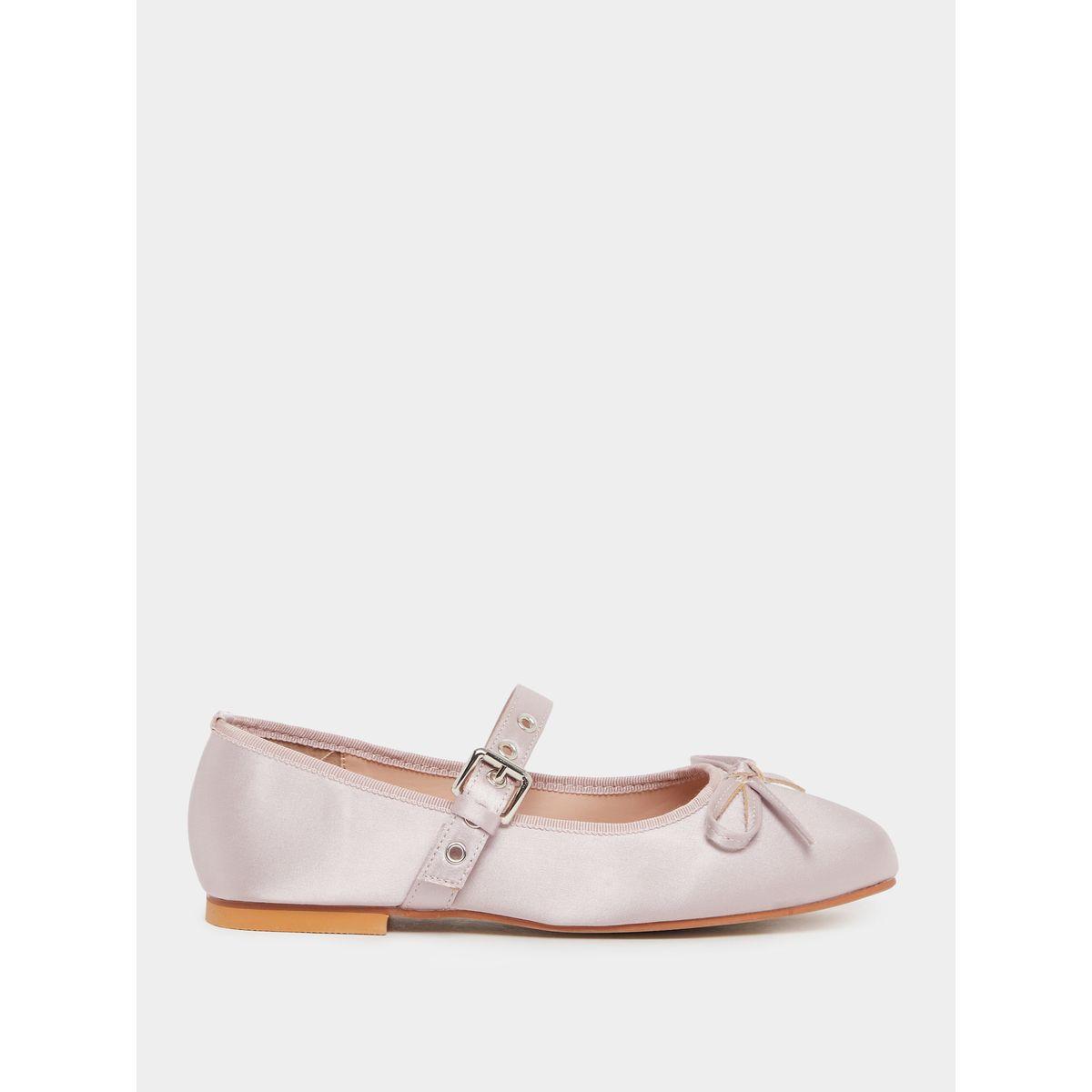 Ribbon Detail One Strap Ballerina Shoes-women-shoes-ballerinas-image-1