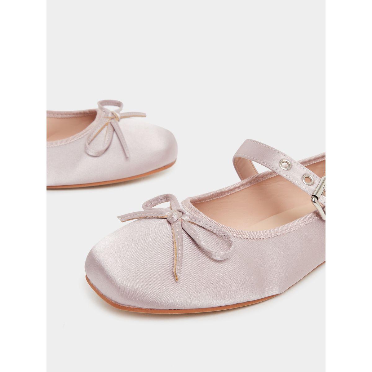 Ribbon Detail One Strap Ballerina Shoes-women-shoes-ballerinas-image-3