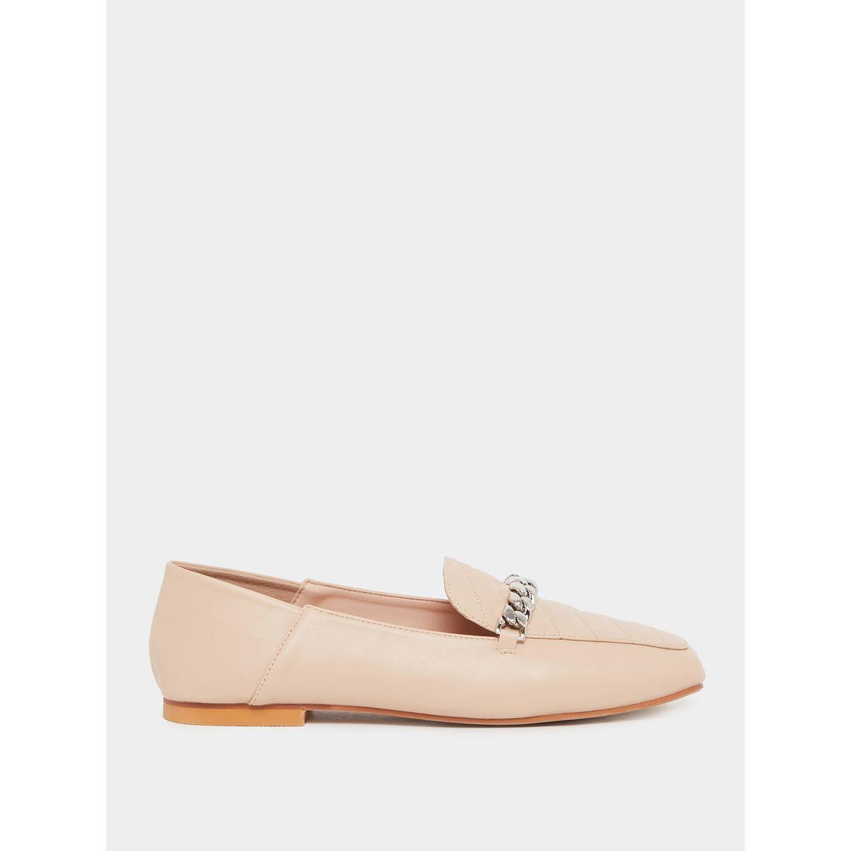 Quilted Chain Trim Casual Shoes-women-shoes-ballerinas-image-1
