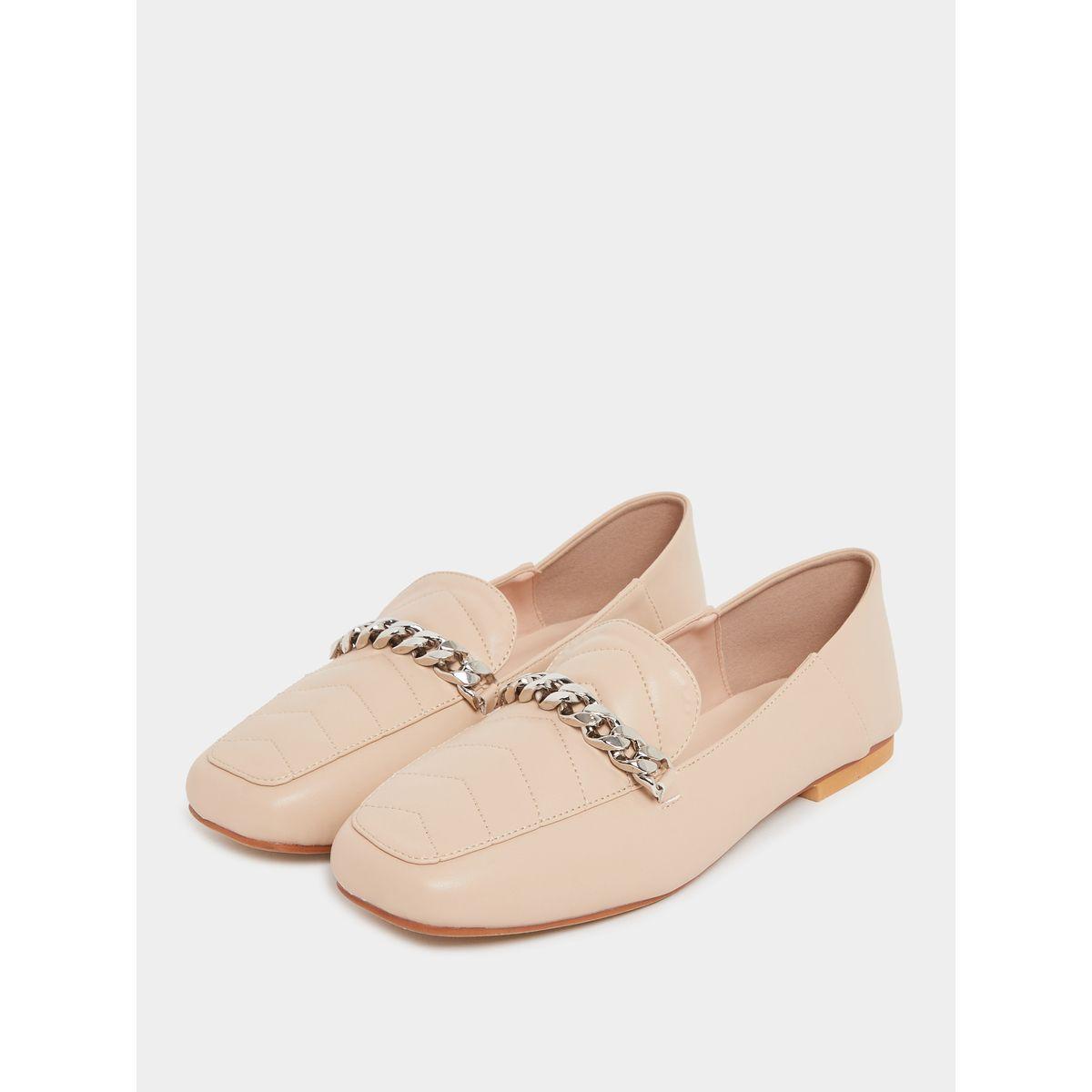Quilted Chain Trim Casual Shoes-women-shoes-ballerinas-image-2