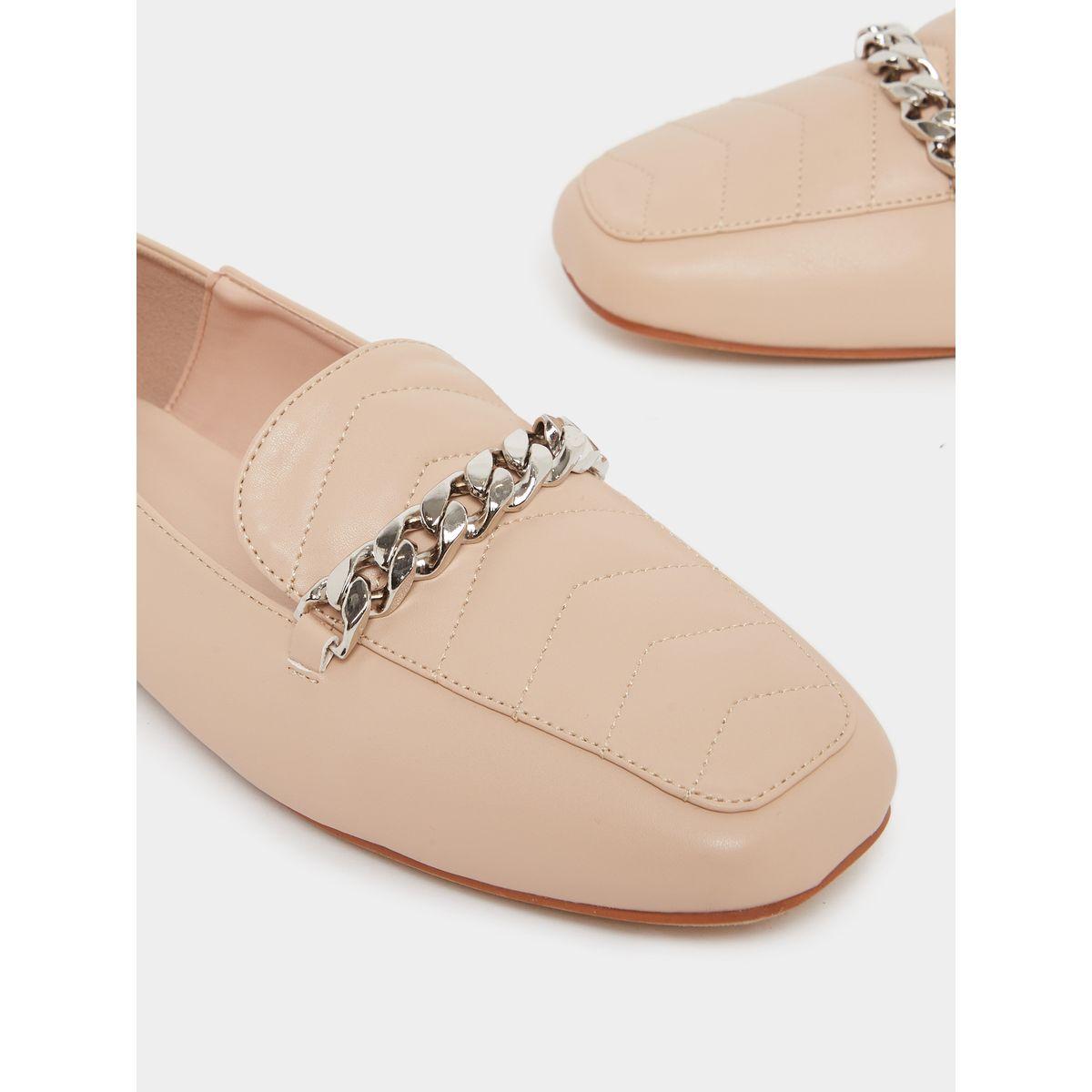 Quilted Chain Trim Casual Shoes-women-shoes-ballerinas-image-3