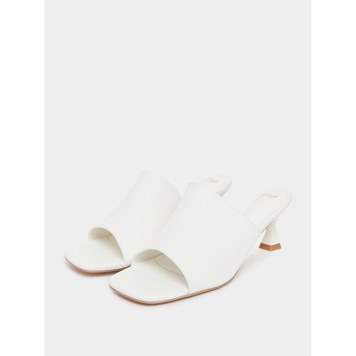 Plain Open Toe Kitten Heel Sandals-women-shoes-heels-image-2