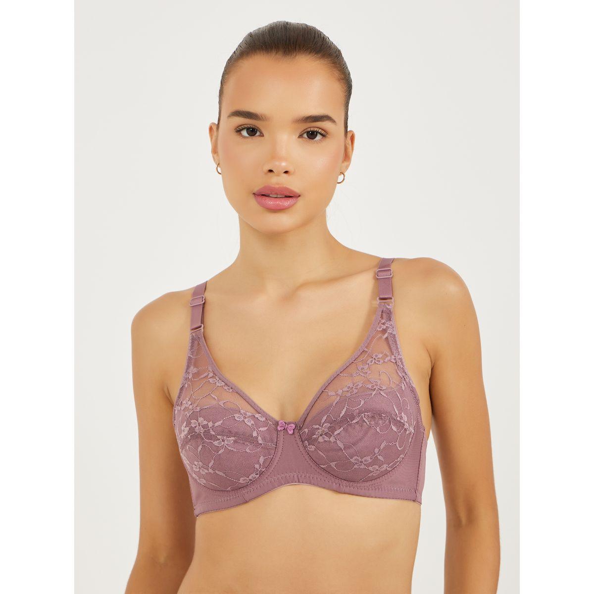 Styli Pack of 2 - Non Padded Wired Lined Lace Cup Full Bra-women-clothing-lingerie-bras-image-5