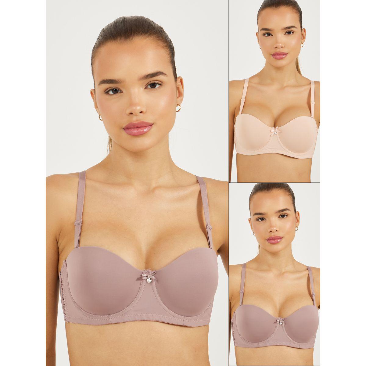 مجموعة من 2 صدرية مبطنة بأربطة كروس-women-clothing-lingerie-bras-image-1