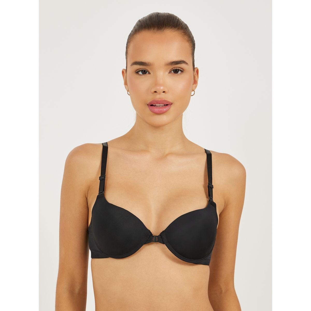 Styli Pack of 2 - Padded Wired Solid Plunge Bra-women-clothing-lingerie-bras-image-2