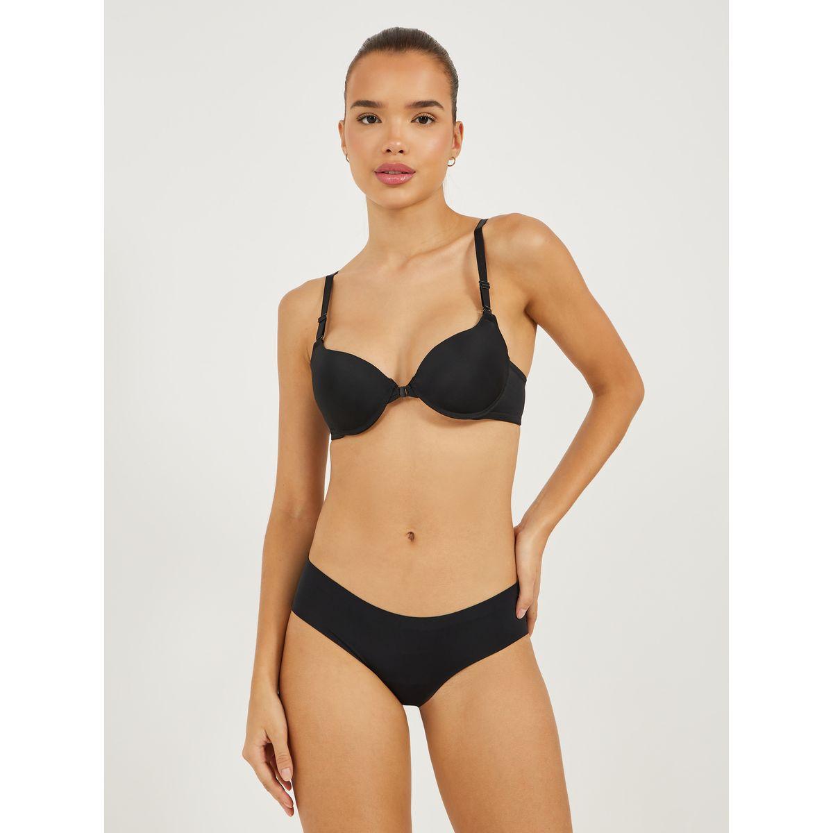 Styli Pack of 2 - Padded Wired Solid Plunge Bra-women-clothing-lingerie-bras-image-3