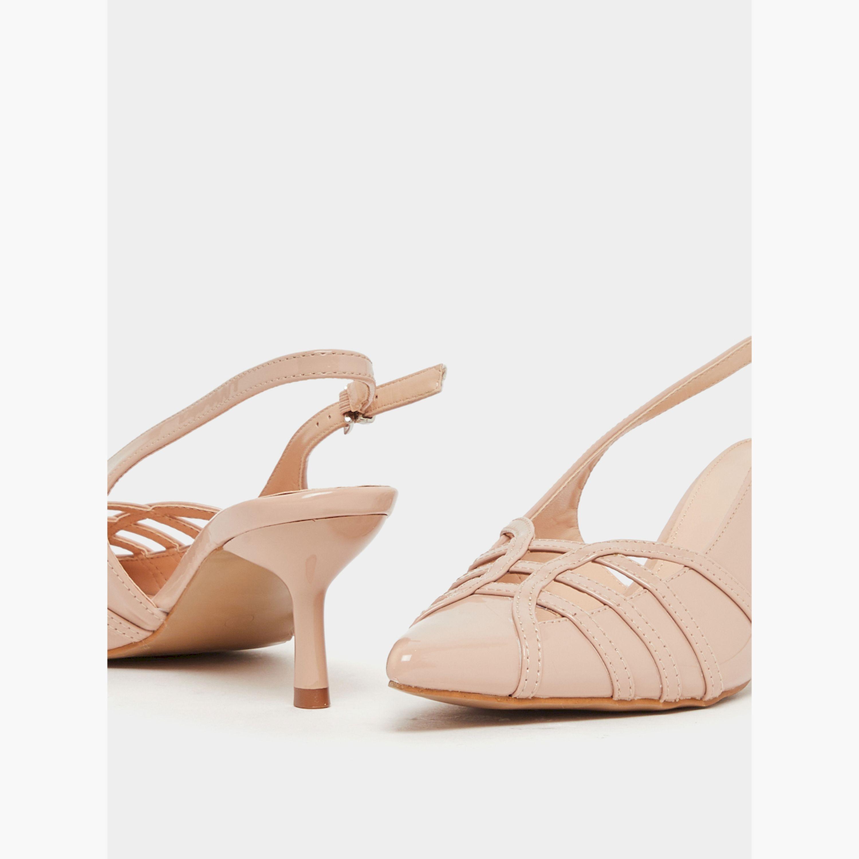 Styli Slingback Pointed Toe Stiletto Heel Shoes-women-shoes-heels-image-3