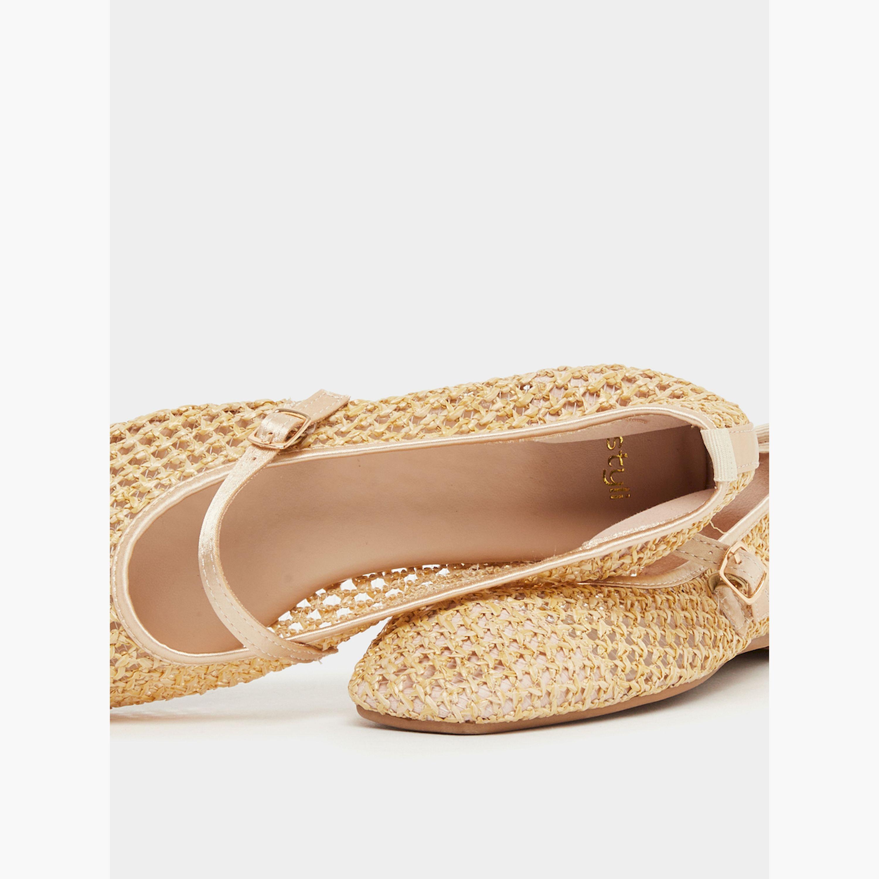 ستايلي -  حذاء منسوج ذو مقدمة مدببة-women-shoes-ballerinas-image-3