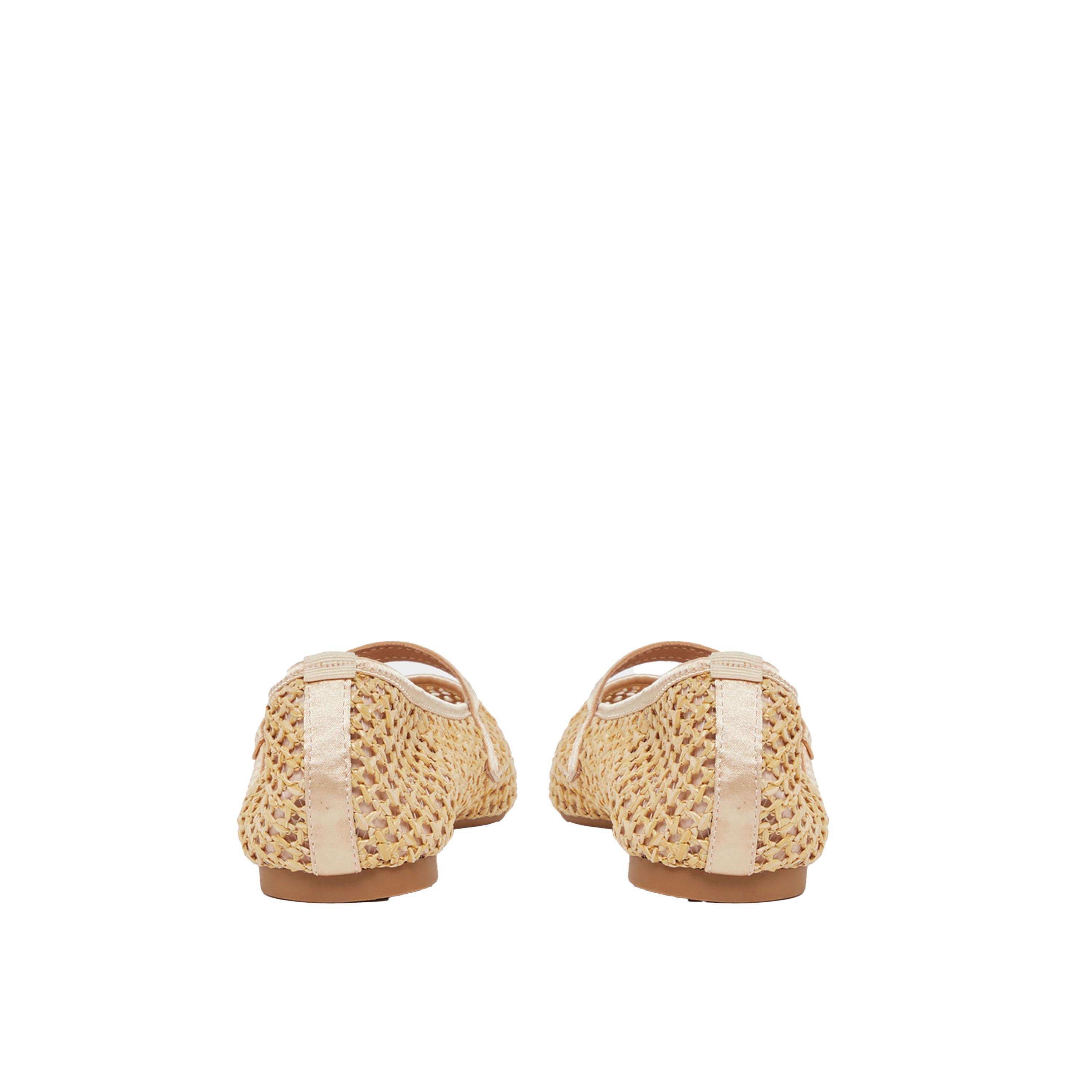 Styli Textured Woven Pointed Toe Shoes-women-shoes-ballerinas-image-4