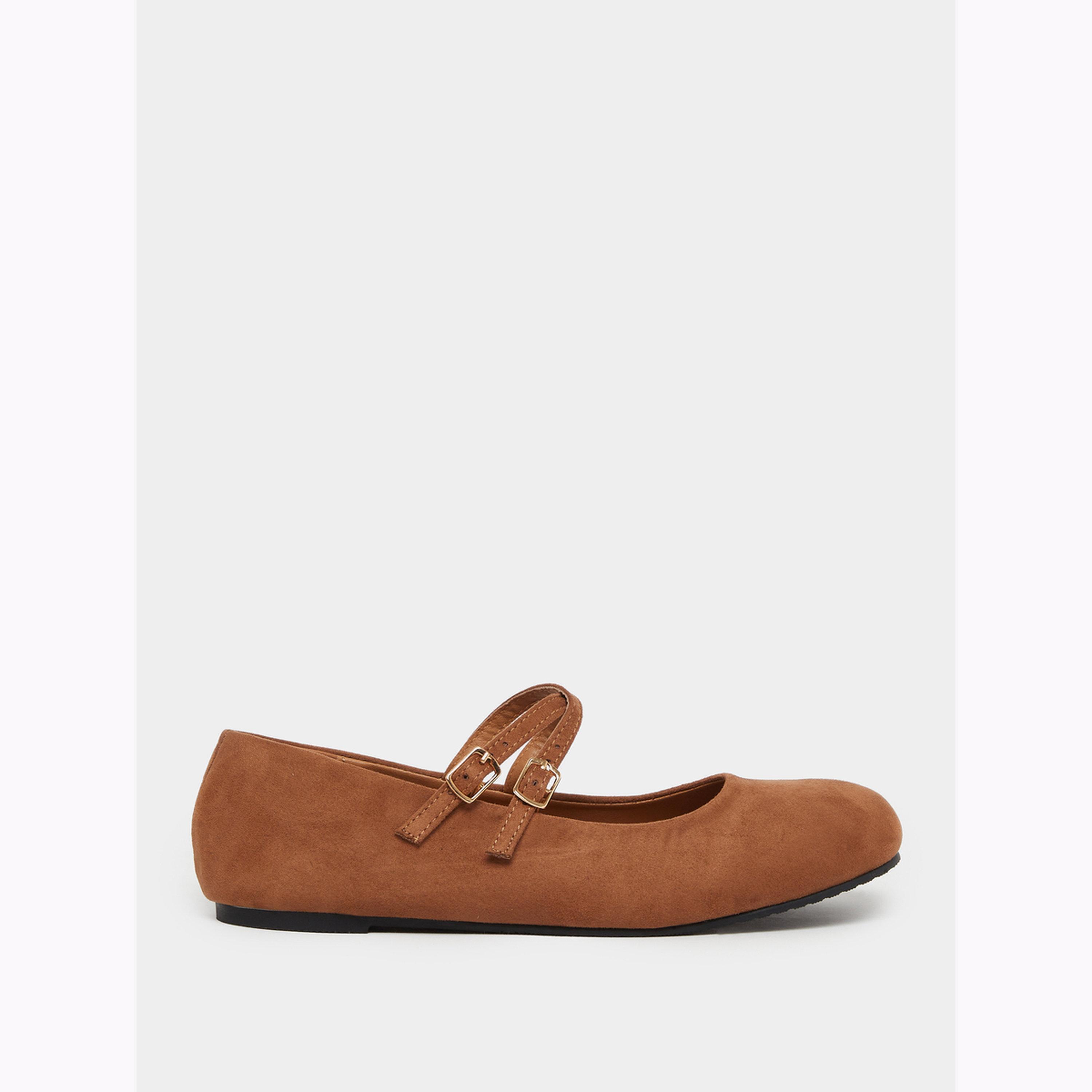 Styli Brown Flat Ballet Shoes-women-shoes-flats-ballerinas-image-2