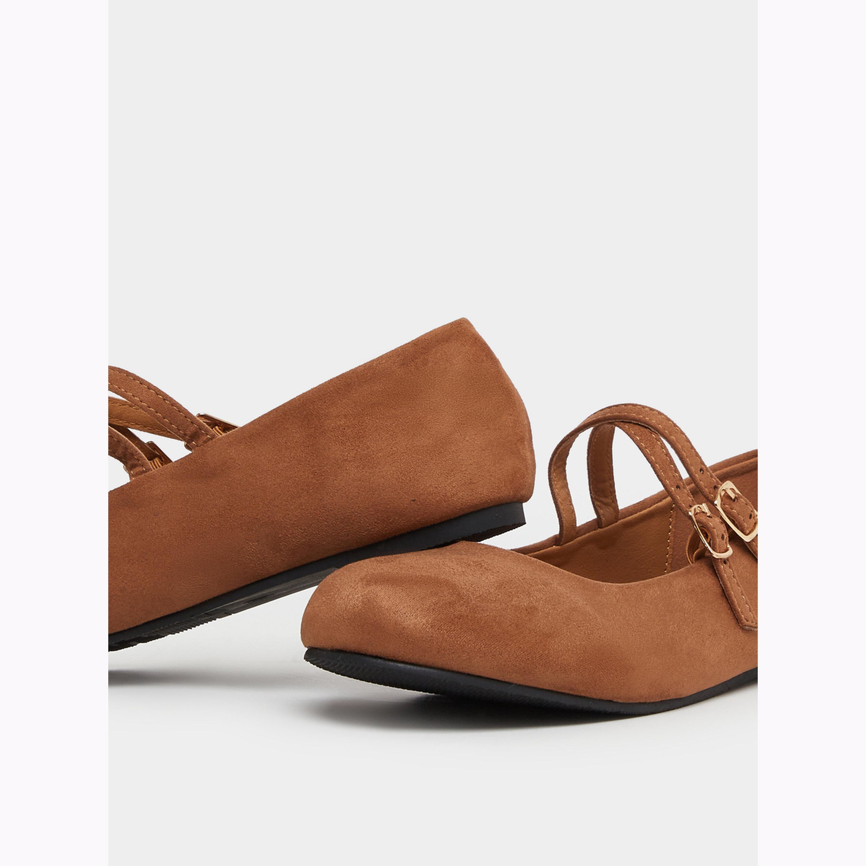 Styli Brown Flat Ballet Shoes-women-shoes-flats-ballerinas-image-4