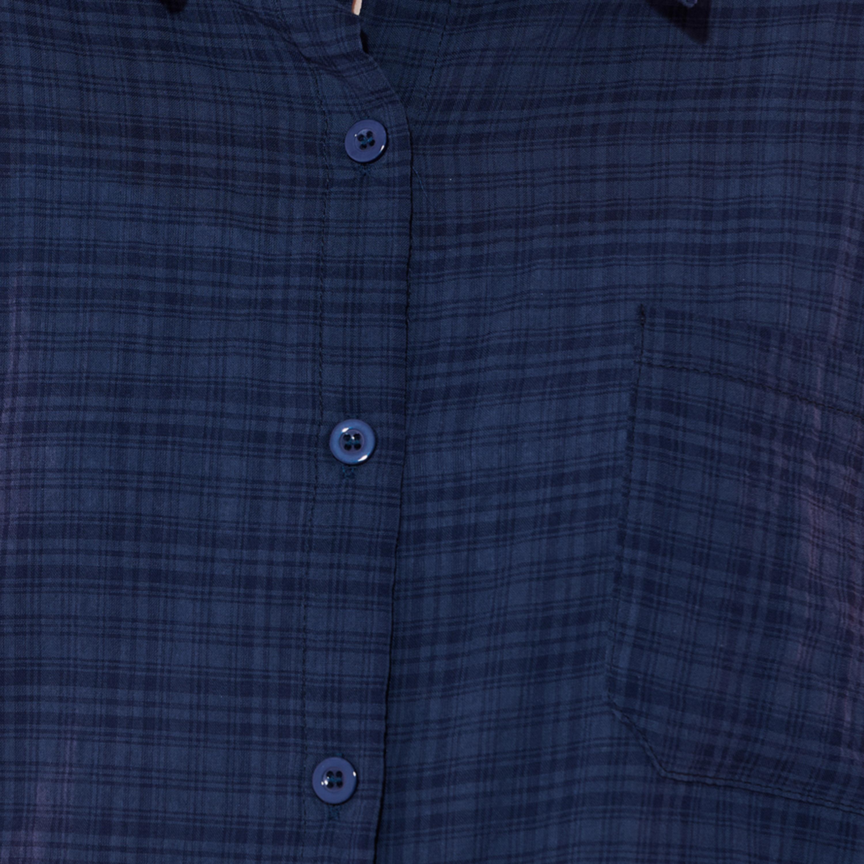 بلوزة فضفاضة بطبعة مربعات وأكمام طويلة-women-clothing-shirtsandblouses-shirts-image-2