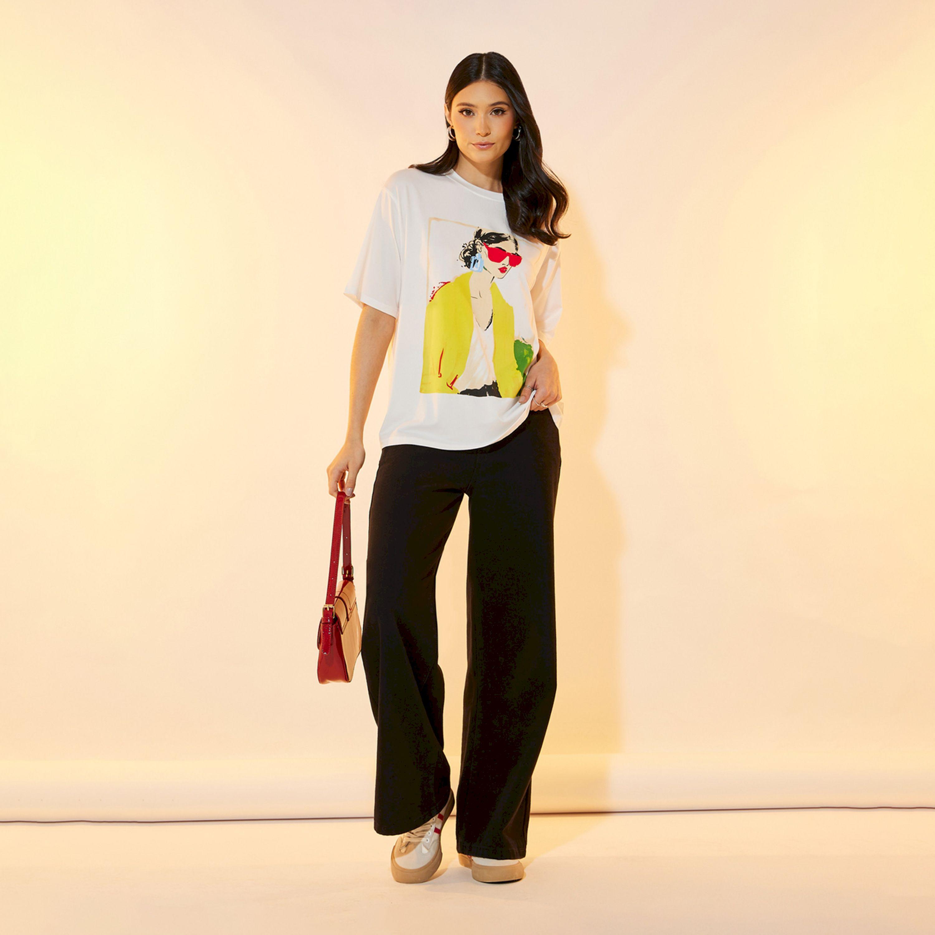 Take Two Oversized Graphic Print Longline T-Shirt-women-clothing-tshirts-image-2
