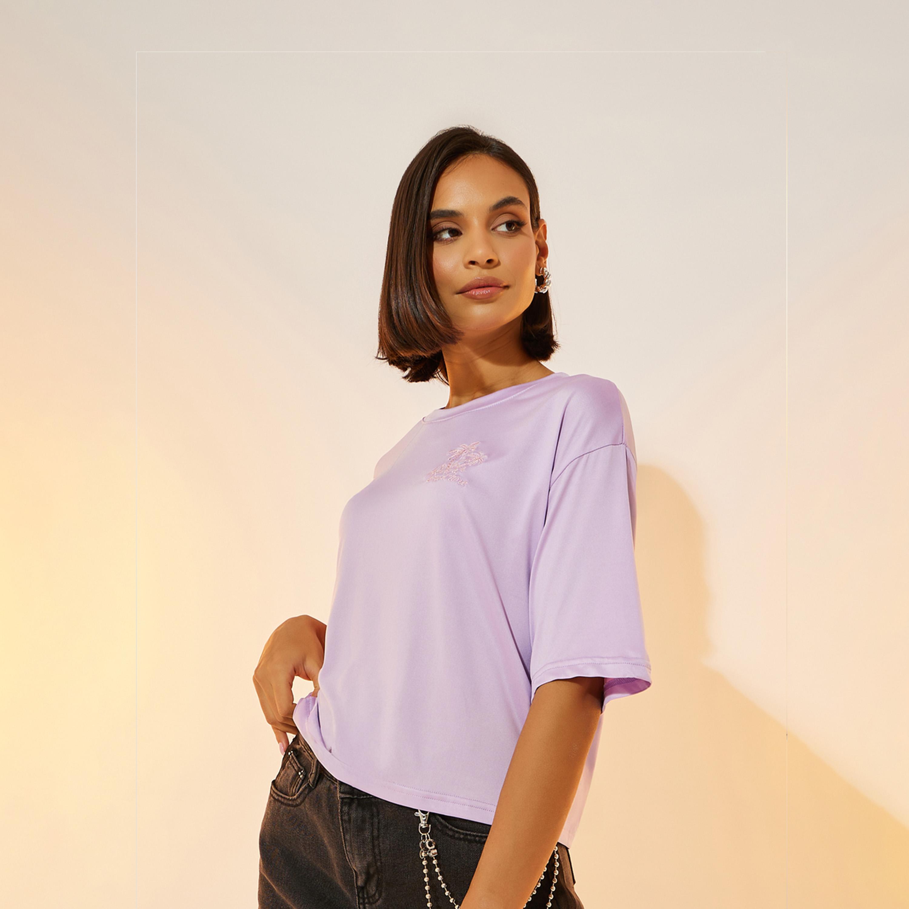 تيشيرت بقصة عادية وأكمام قصيرة-women-clothing-tshirts-image-1