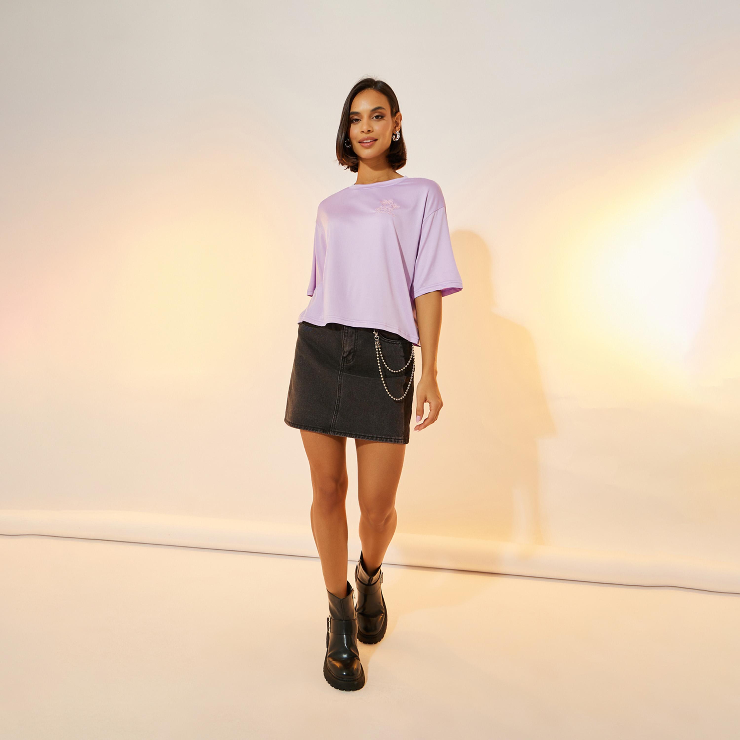 Take Two Embroidered Short Sleeve Regular Fit T-Shirt-women-clothing-tshirts-image-2