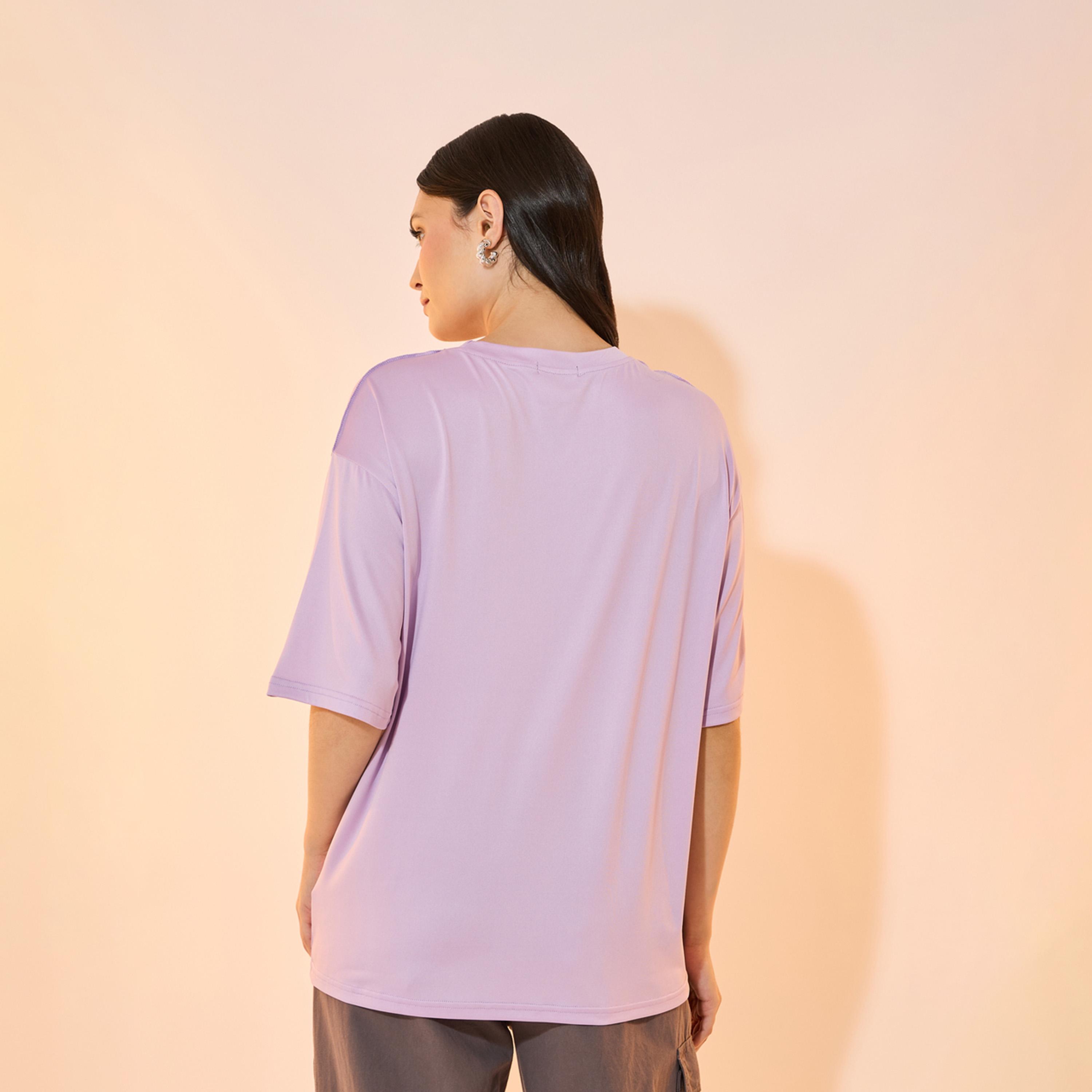 Take Two Slogan Print Round Neck Oversized T-Shirt-women-clothing-tshirts-image-5