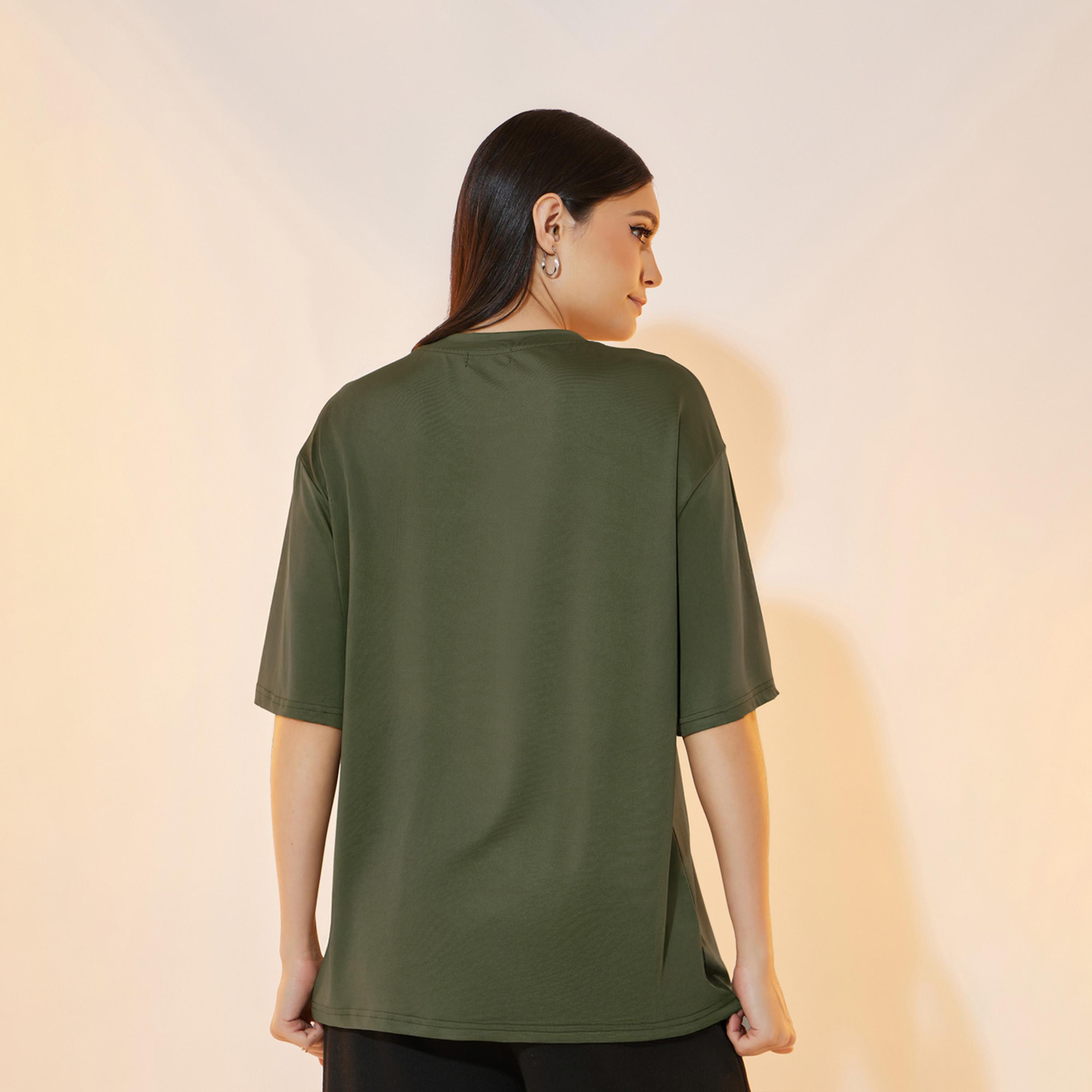 Take Two Oversized Slogan Print Round Neck T-Shirt-women-clothing-tshirts-image-4