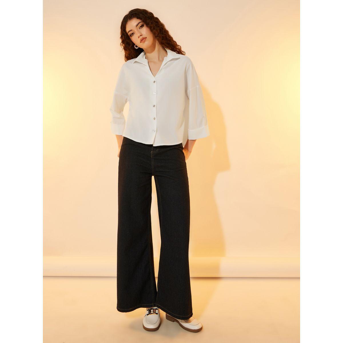 Take Two Boxy Fit 3/4 Sleeve Shirt with High-Low Hem-women-clothing-shirtsandblouses-shirts-image-2