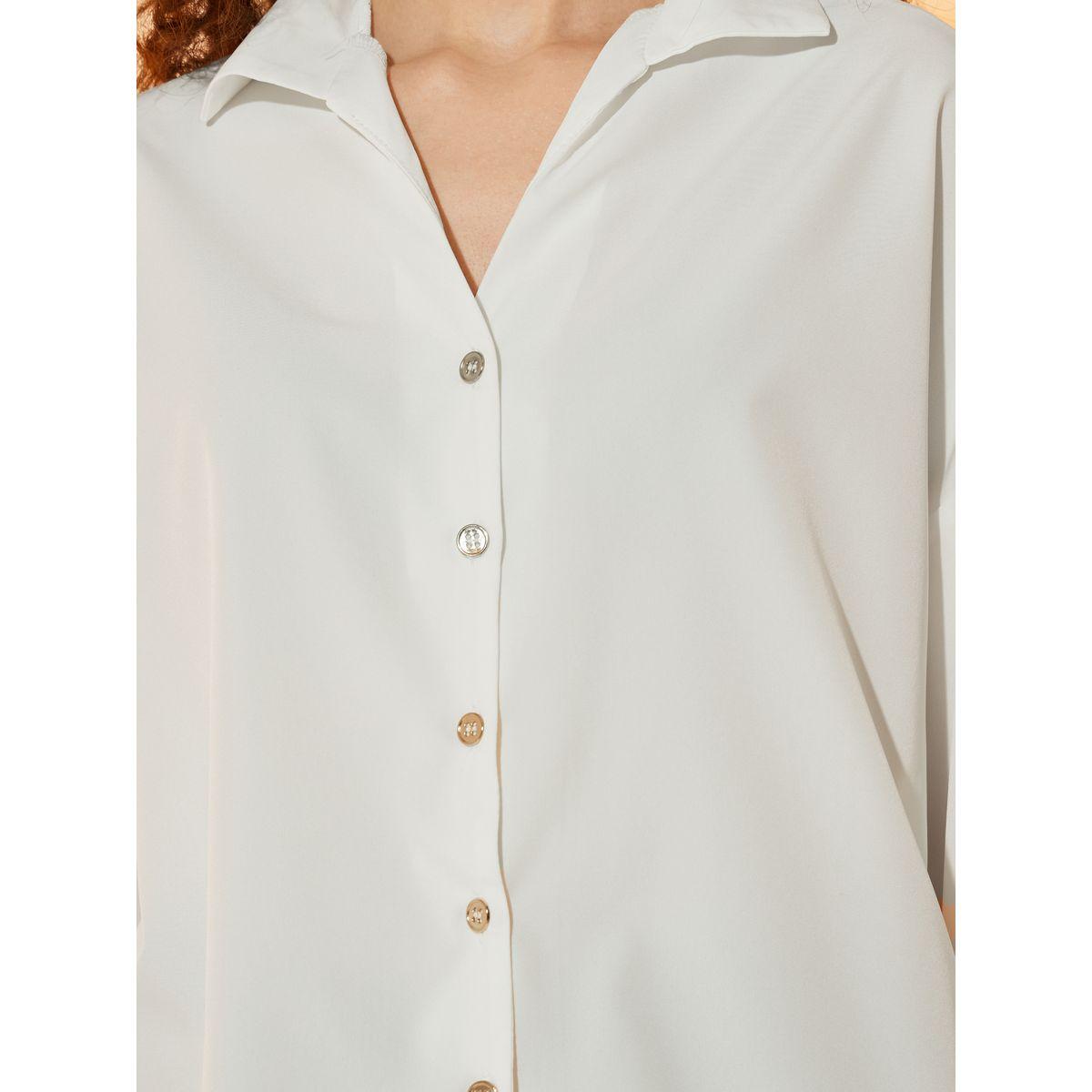 Take Two Boxy Fit 3/4 Sleeve Shirt with High-Low Hem-women-clothing-shirtsandblouses-shirts-image-3
