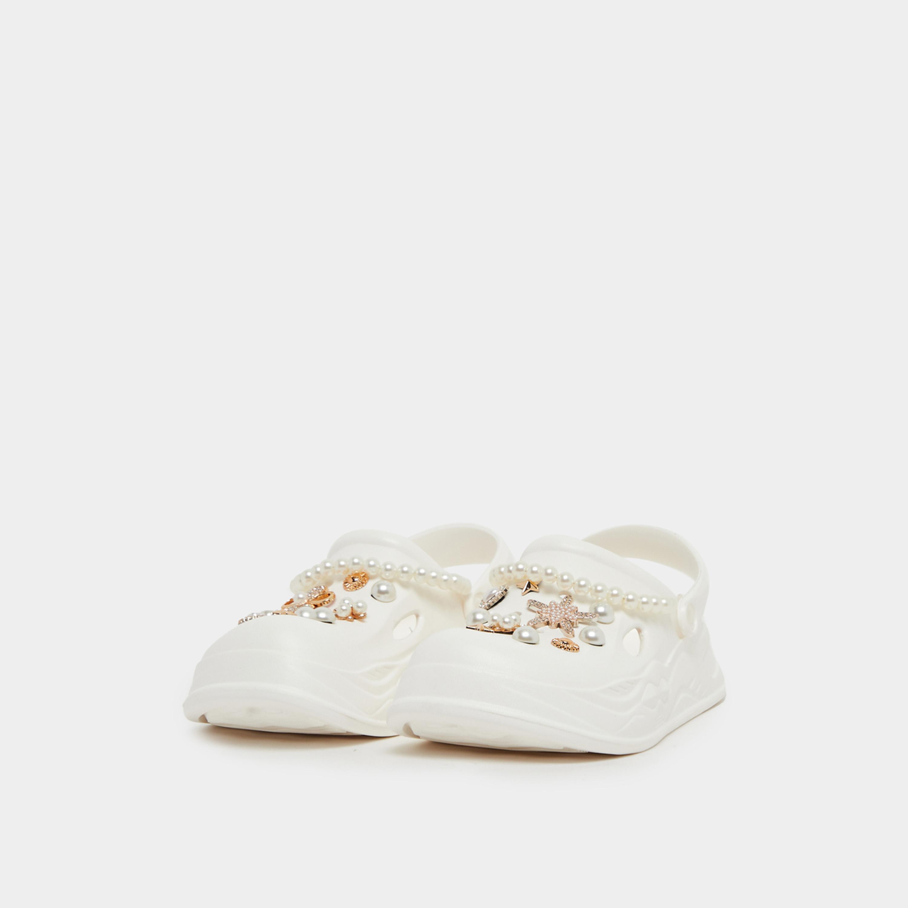 Styli Embellished Clogs With Backstrap-women-shoes-sandals-flats-image-2