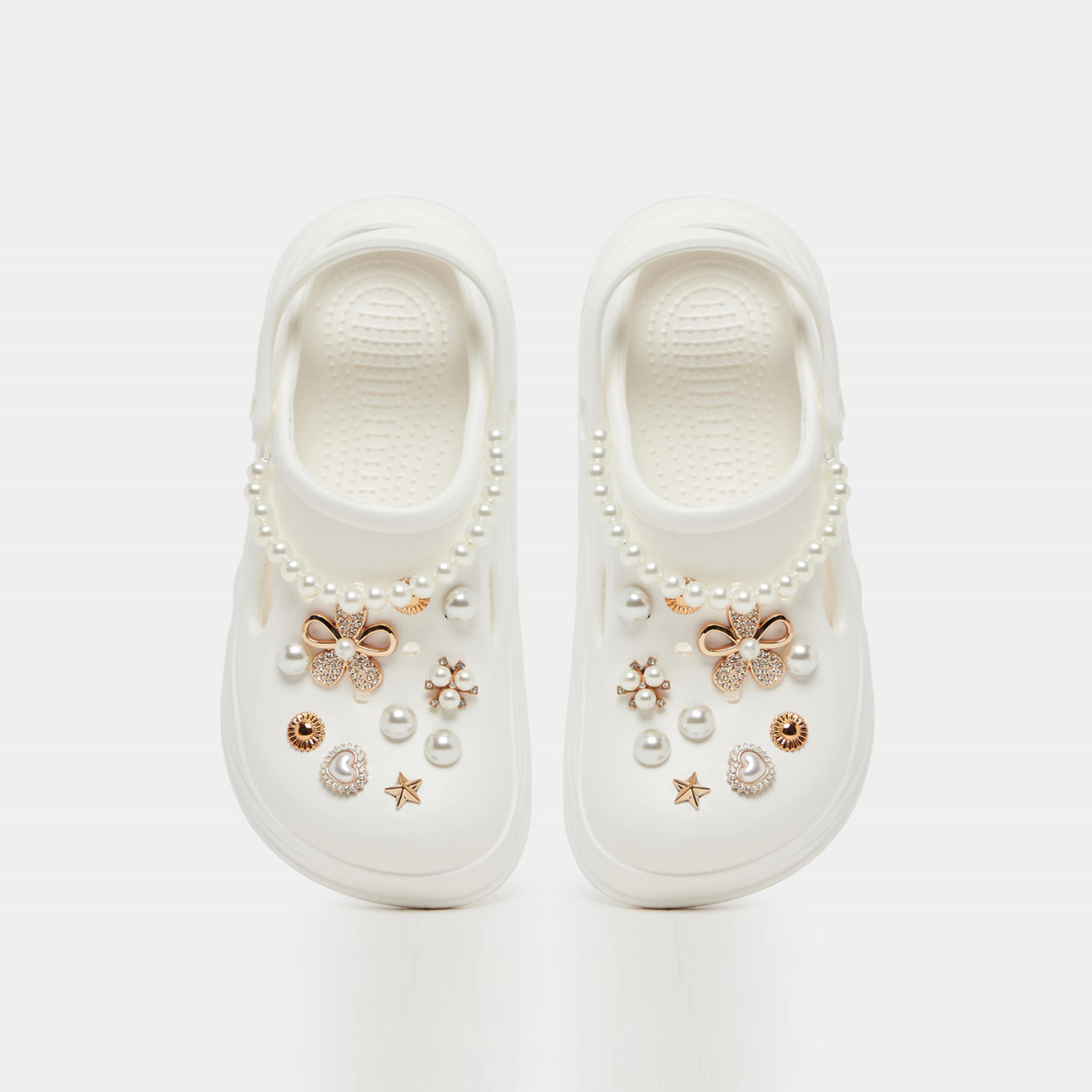Styli Embellished Clogs With Backstrap-women-shoes-sandals-flats-image-5