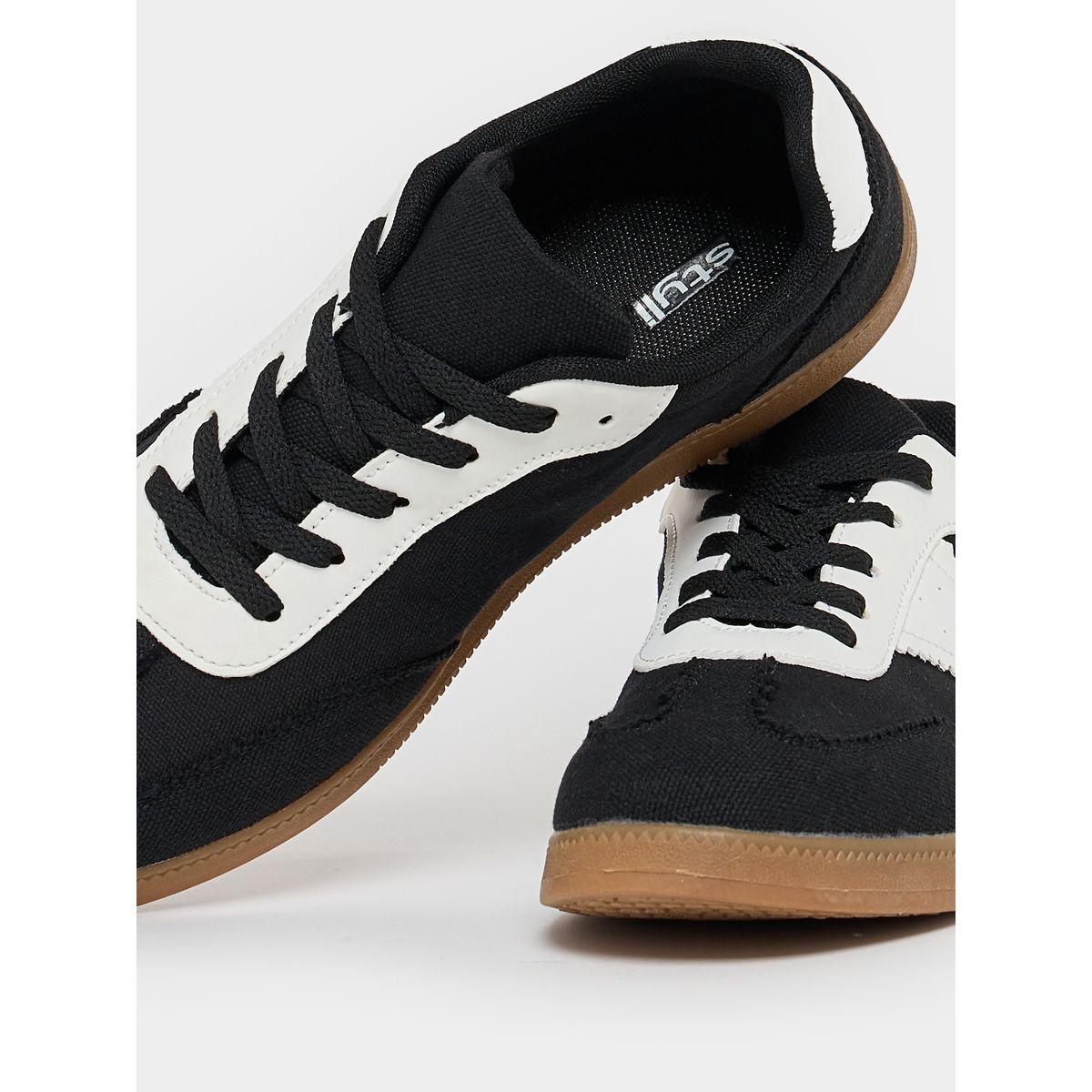 Contrast Panel Gum Sole Sneakers-women-shoes-sneakers-image-4