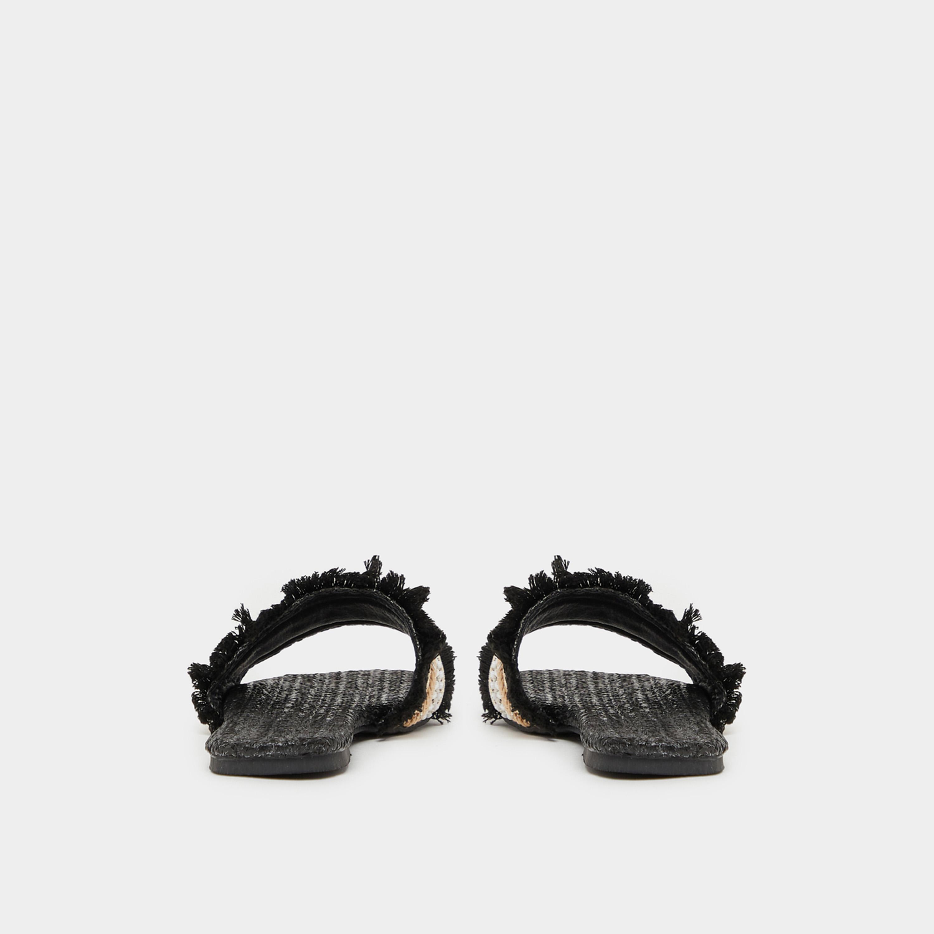 Styli Embellished Fringe Flat Sandals-women-shoes-sandals-flats-image-4