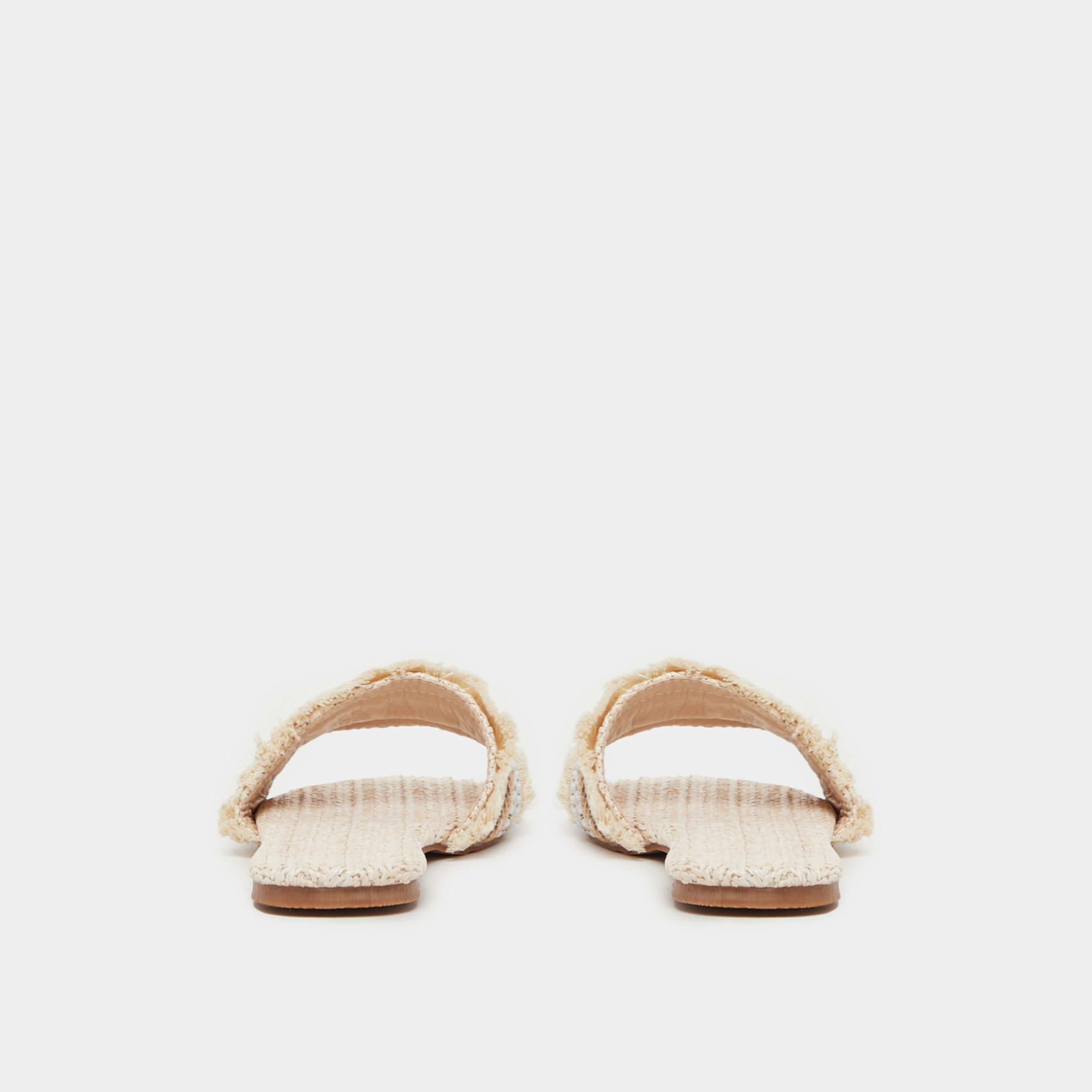 Styli Embellished Fringe Flat Sandals-women-shoes-sandals-flats-image-4