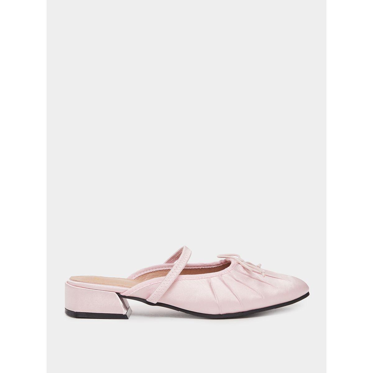 Bow Detail Almond Toe Mules-women-shoes-flats-mules-image-1