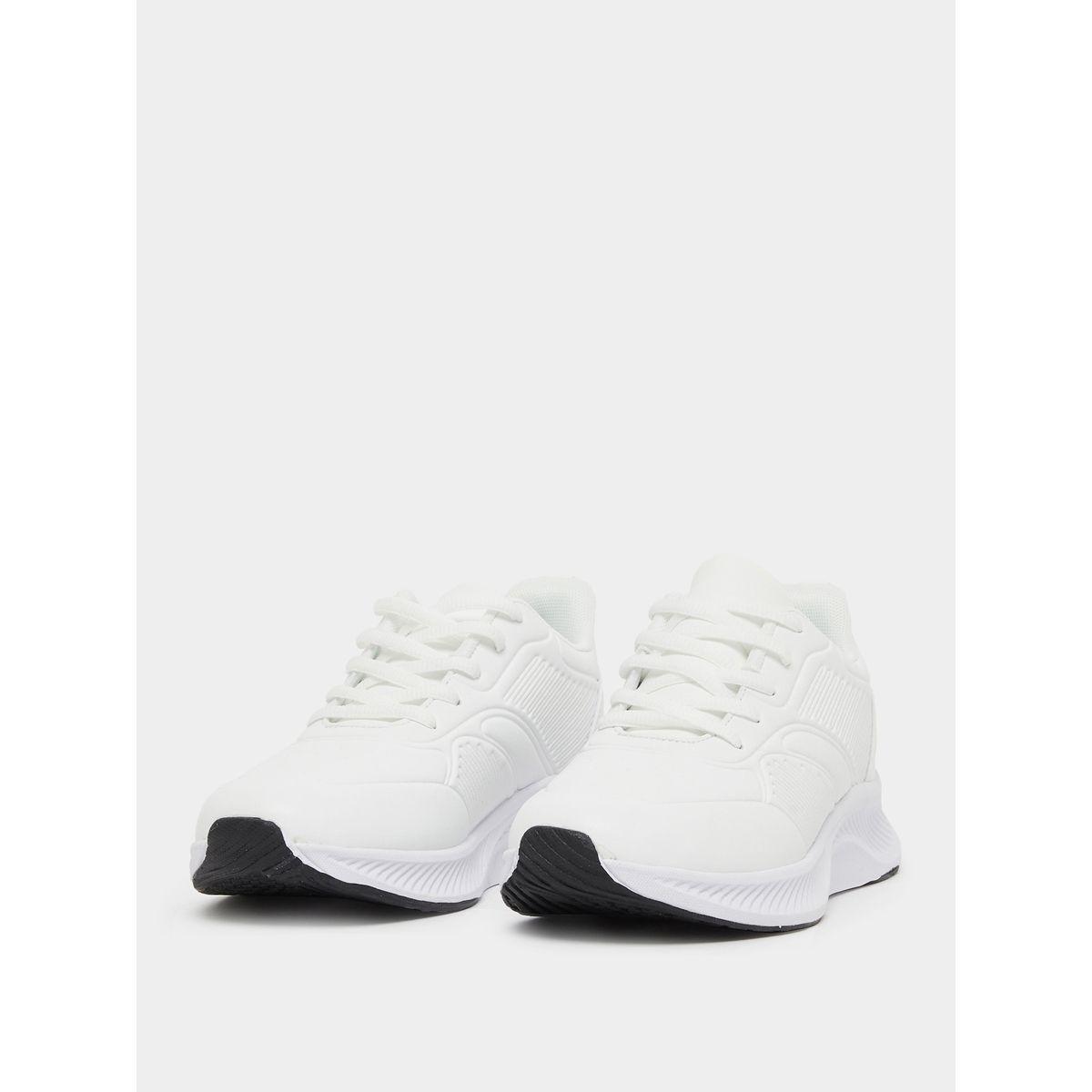Styli Textured Low Top Lace-Up Sneakers with Back Pull Tab-women-shoes-sneakers-image-2