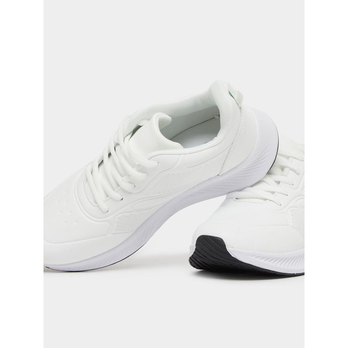 Styli Textured Low Top Lace-Up Sneakers with Back Pull Tab-women-shoes-sneakers-image-3