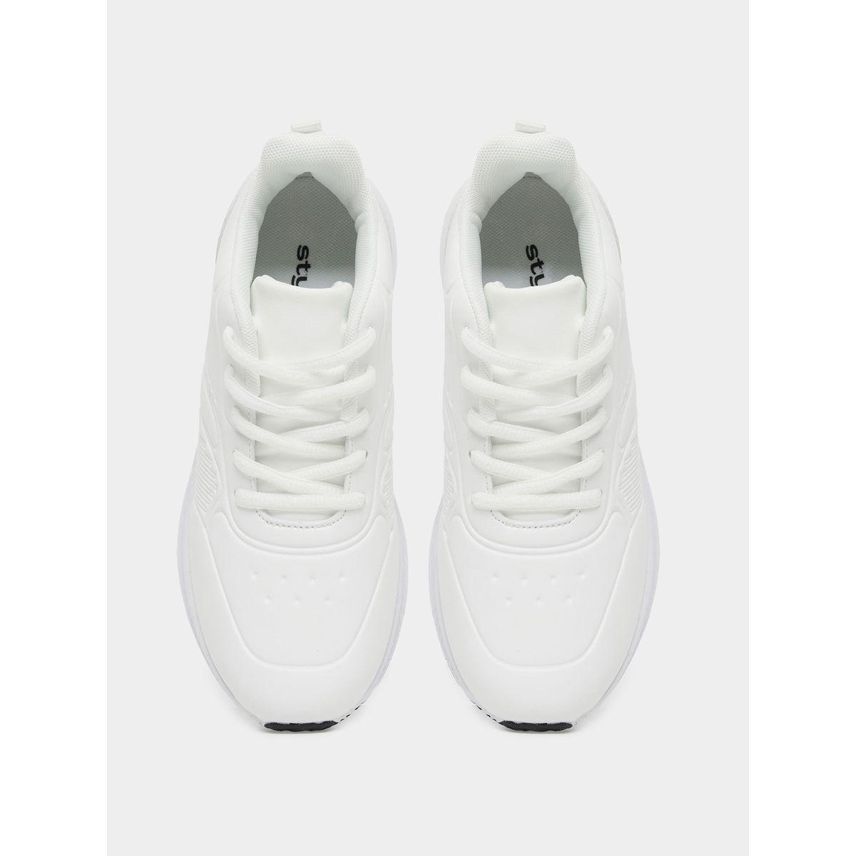 Styli Textured Low Top Lace-Up Sneakers with Back Pull Tab-women-shoes-sneakers-image-5
