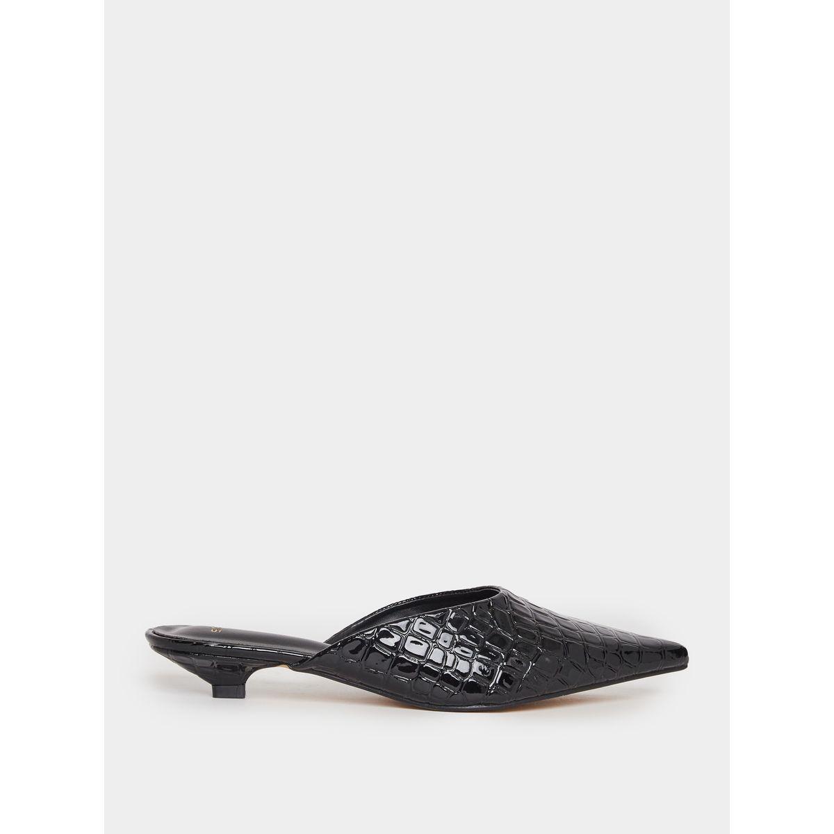 Textured Pointed Toe Slip-On Mules-women-shoes-loafersandmoccasins-image-1
